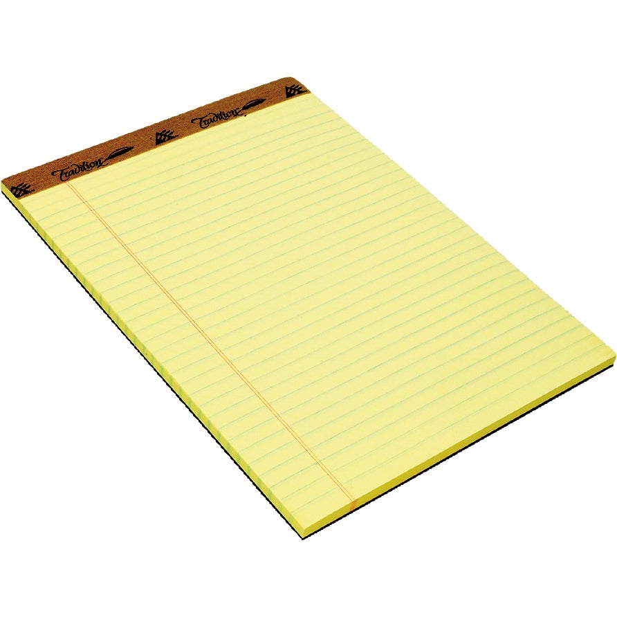 TOPS CANARY WRITING PAD 8.5 X 11.75 9 CT