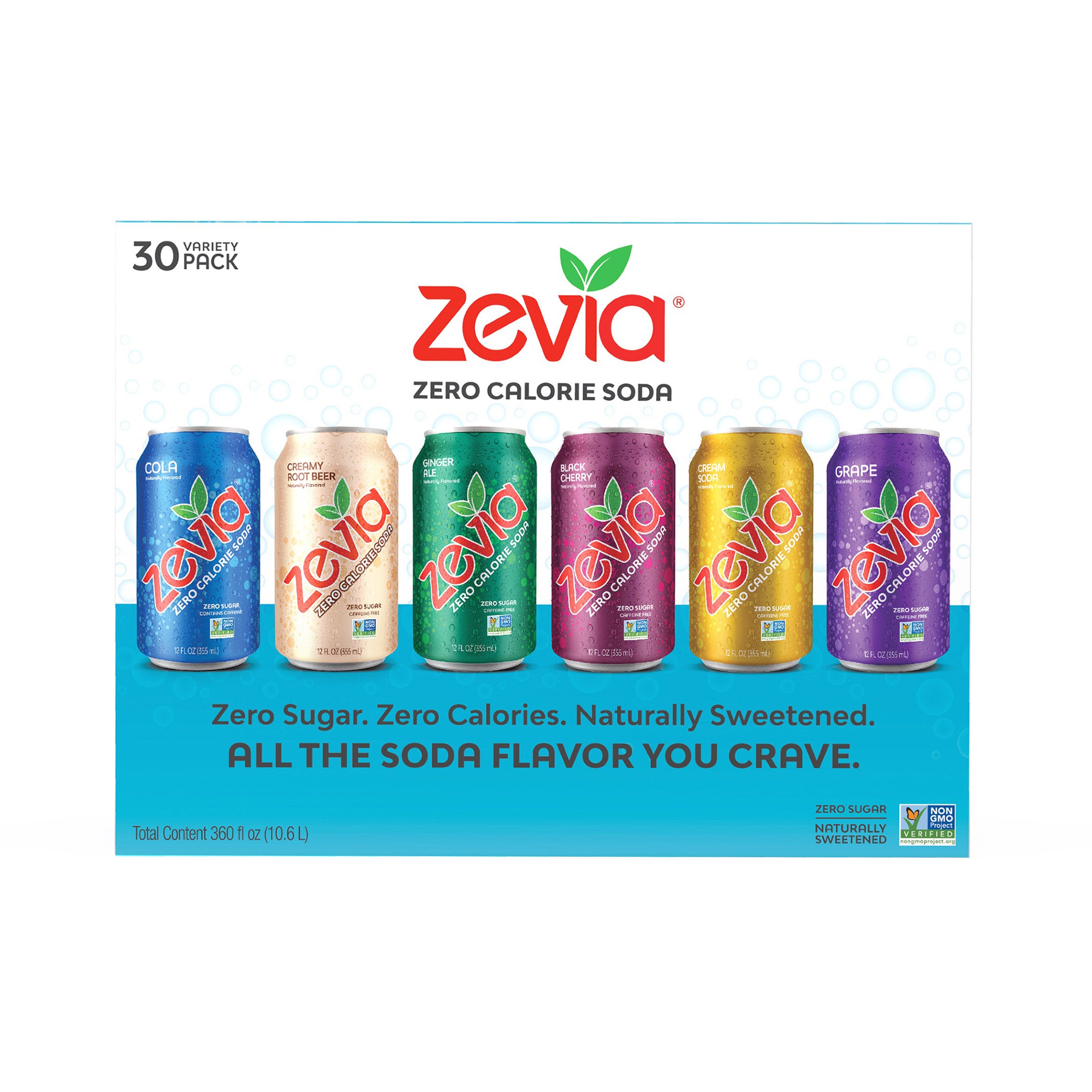 ZEVIA VARIETY PACK 30/12 OZ