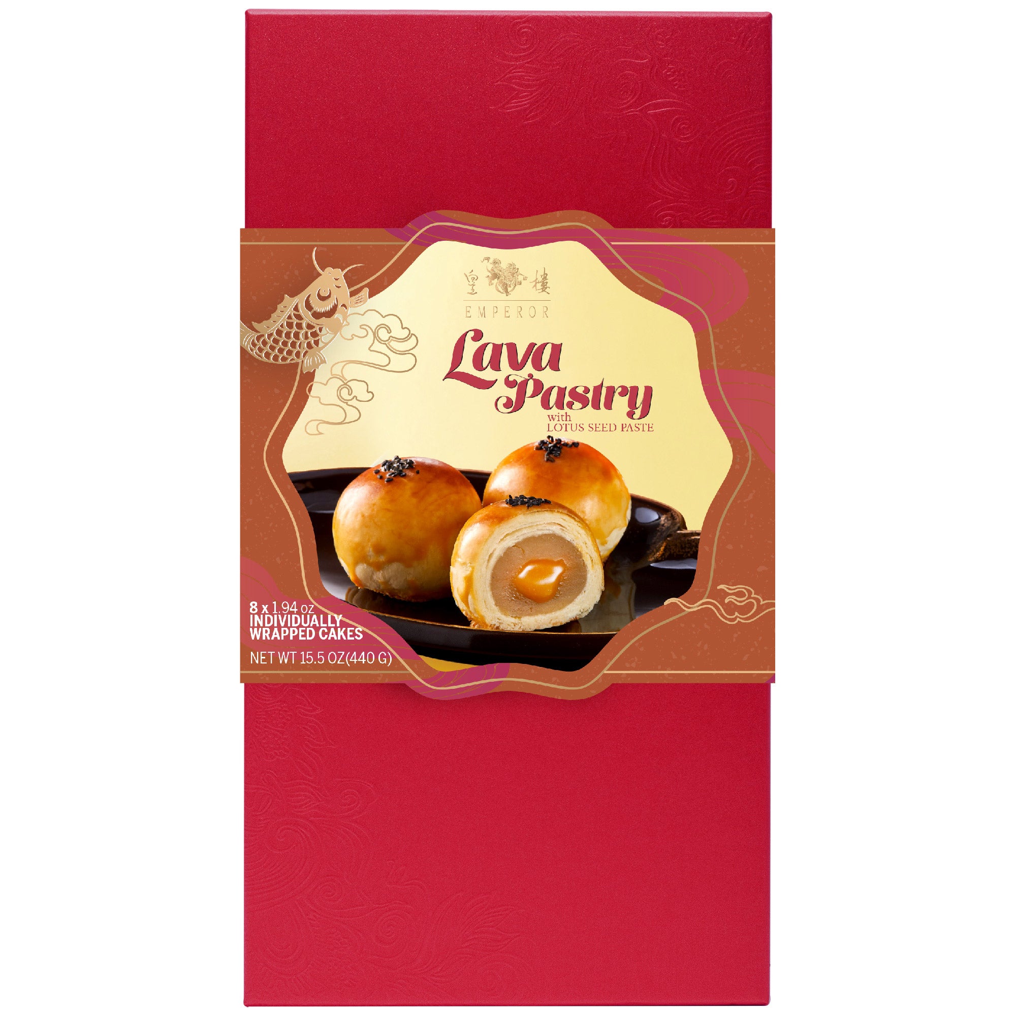 EMPEROR LAVA LOTUS PASTRY 8 CT 15.5 OZ