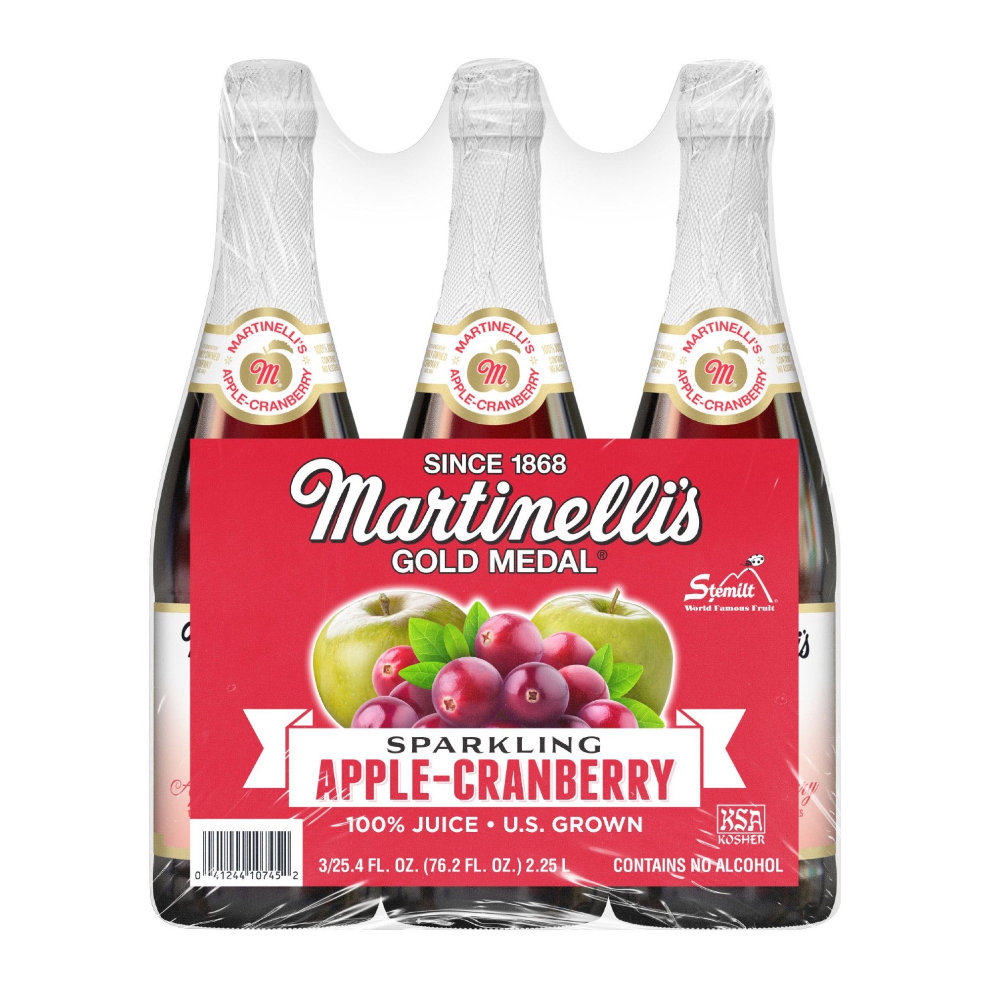MARTINELLI'S SPARKLING APPLE CRAN 3/25.4 OZ