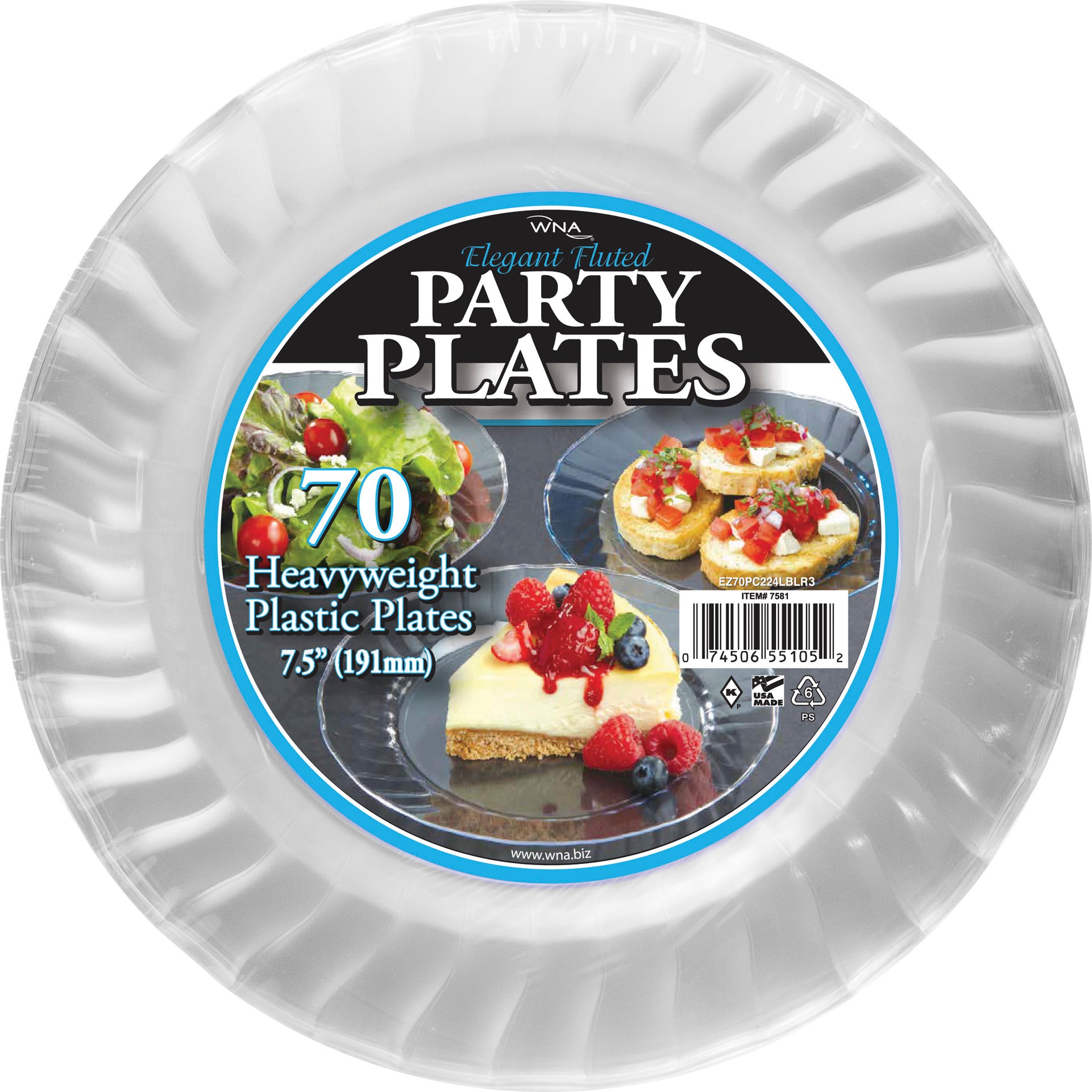 CLASSICWARE 7.5¨ PARTY PLATES 70 CT