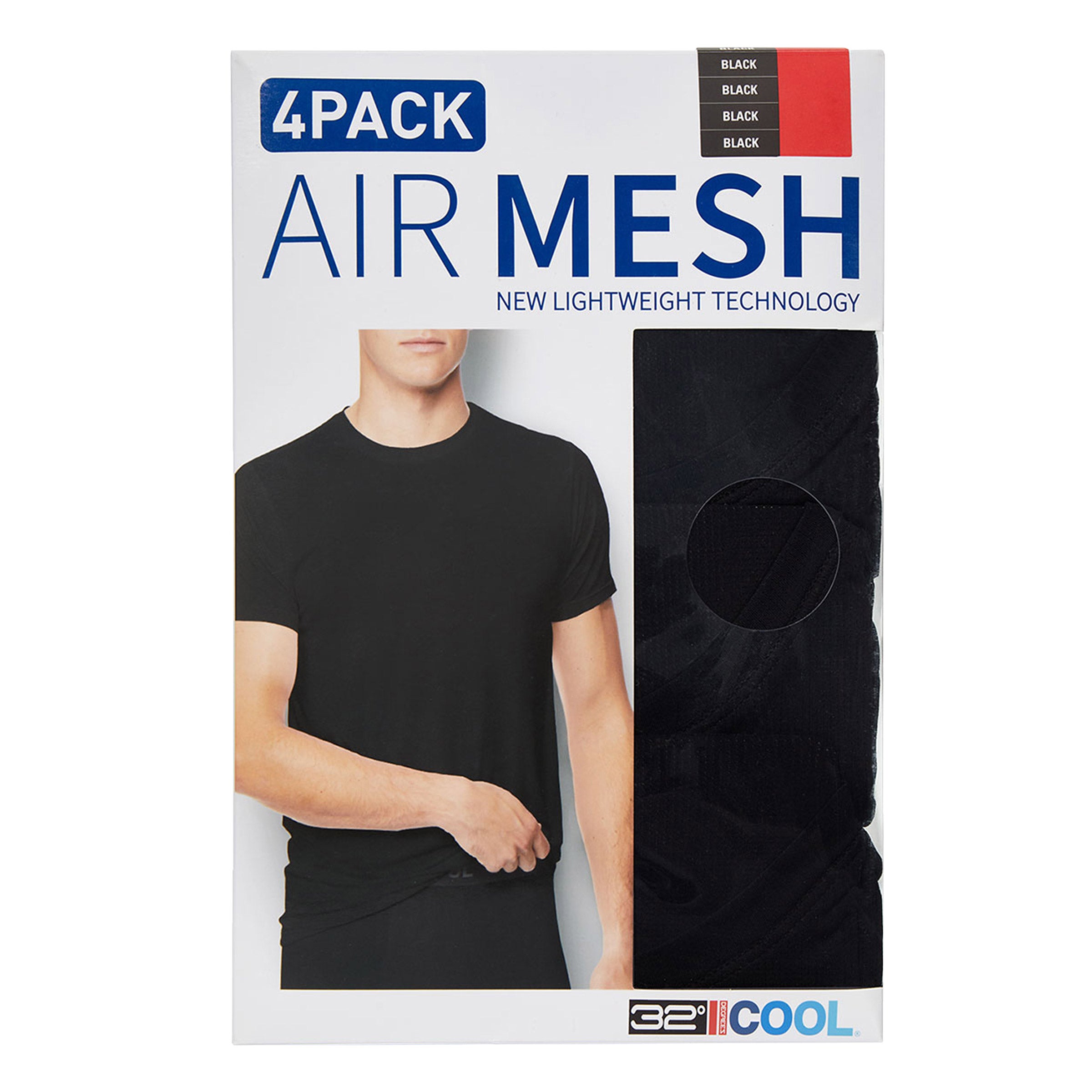 32 DEGREES + MENS' AIRMESH TEE 4PK