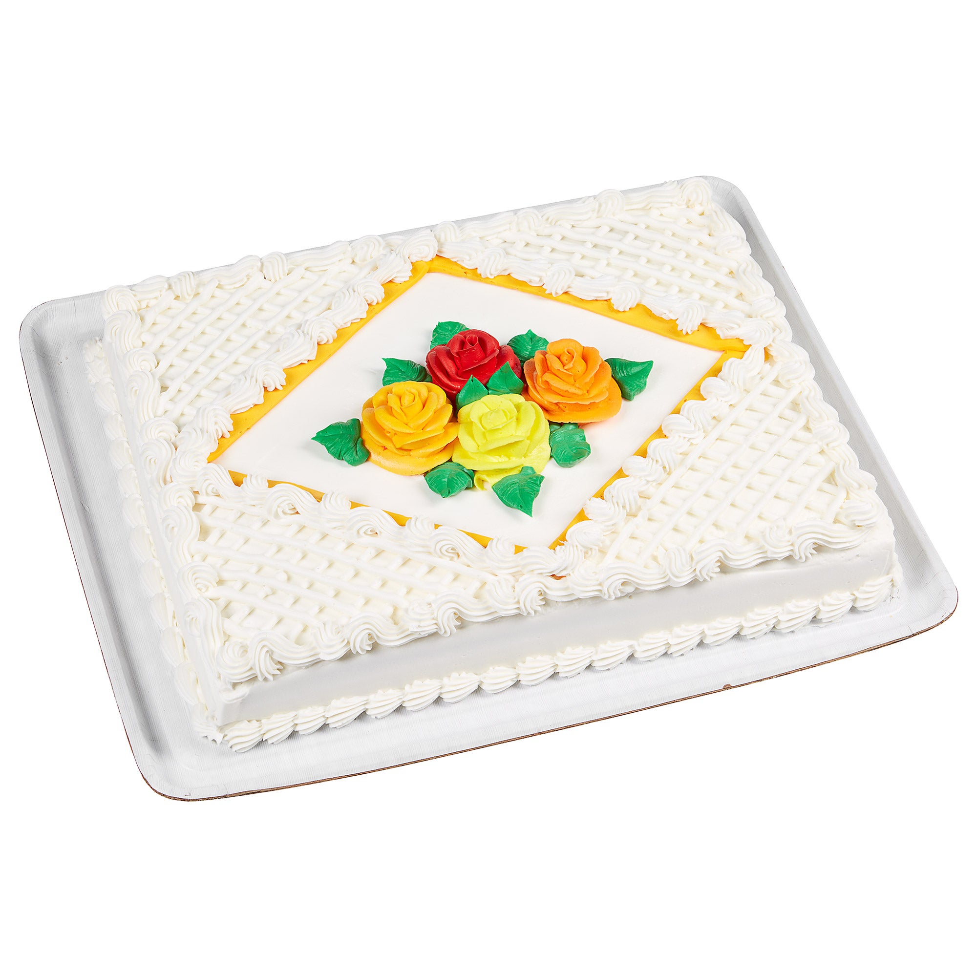 WHITE CAKE 2LBS VANILLA MOUSSE WHITE BUTTERCREAM