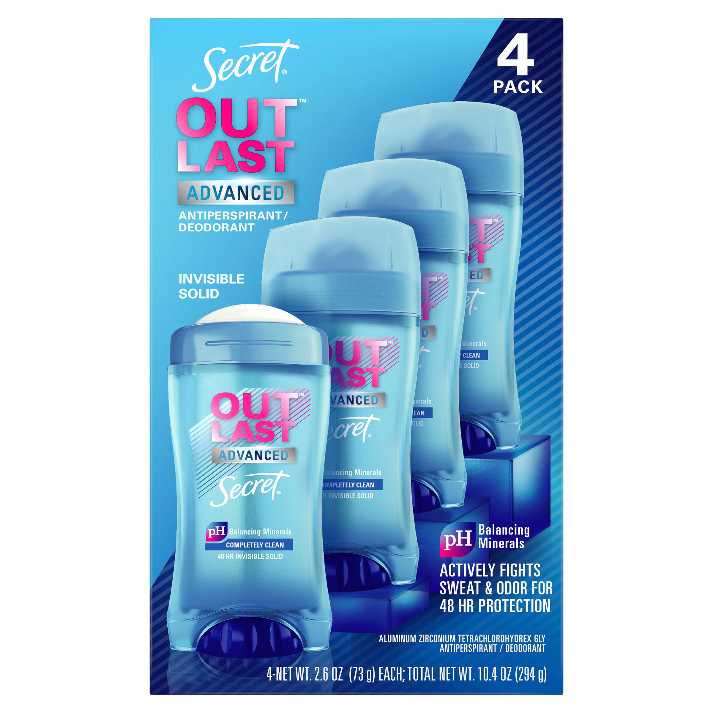 SECRET OUTLAST ADVANCED ANTIPERSPIRANT 4/2.6OZ - Image 1