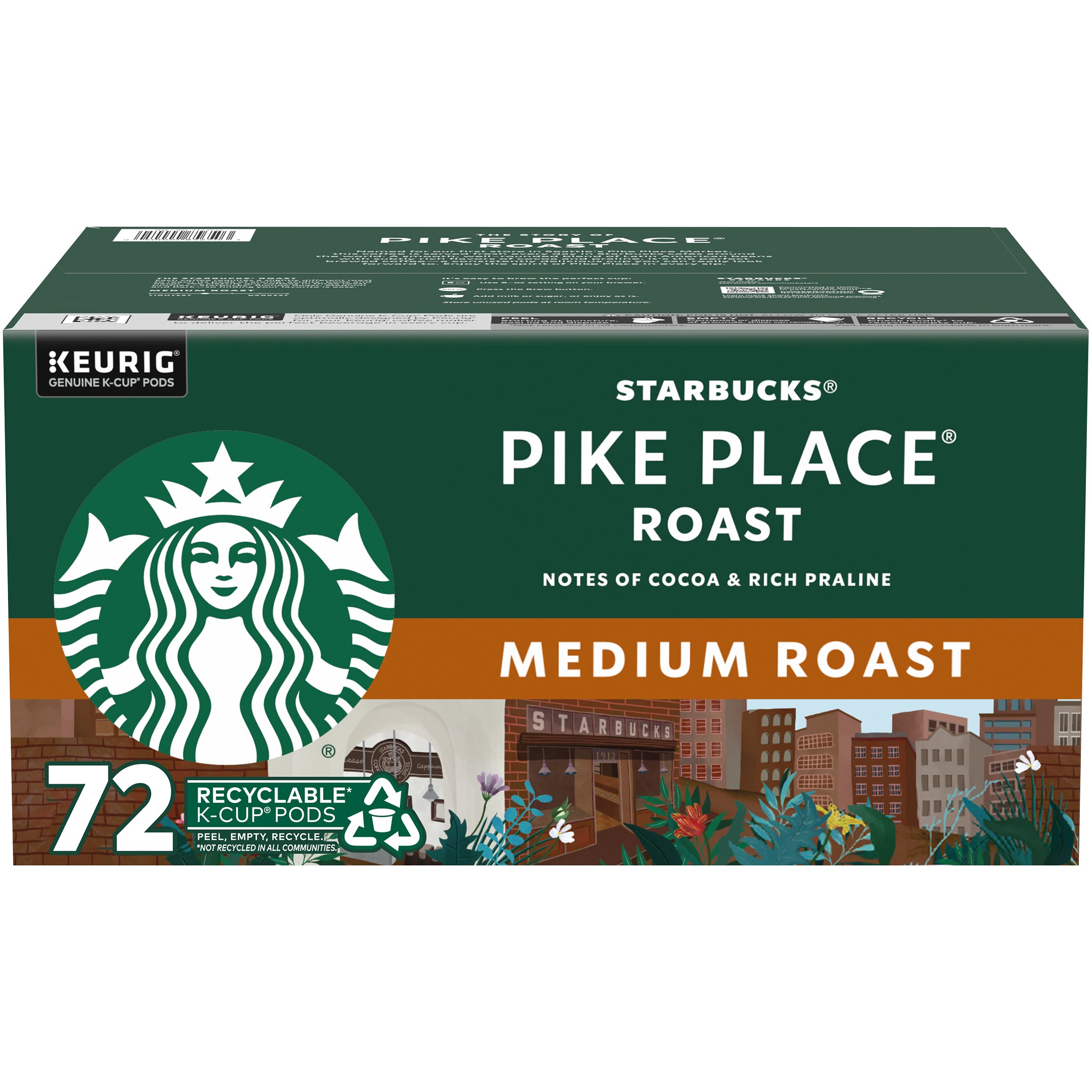 STARBUCKS PIKE PLACE ROAST 72 COUNT K-CUP PODS - Image 1
