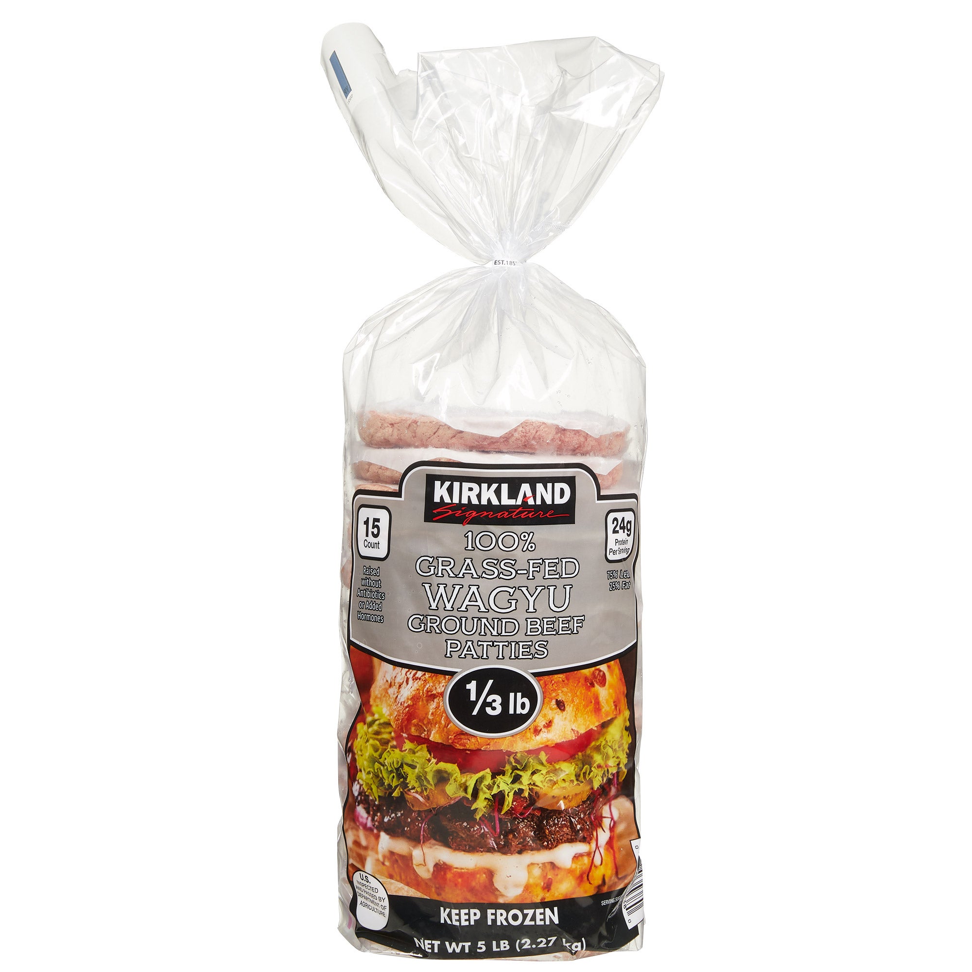 KIRKLAND SIGNATURE 1/3 LB WAGYU PATTIES 15 COUNT
