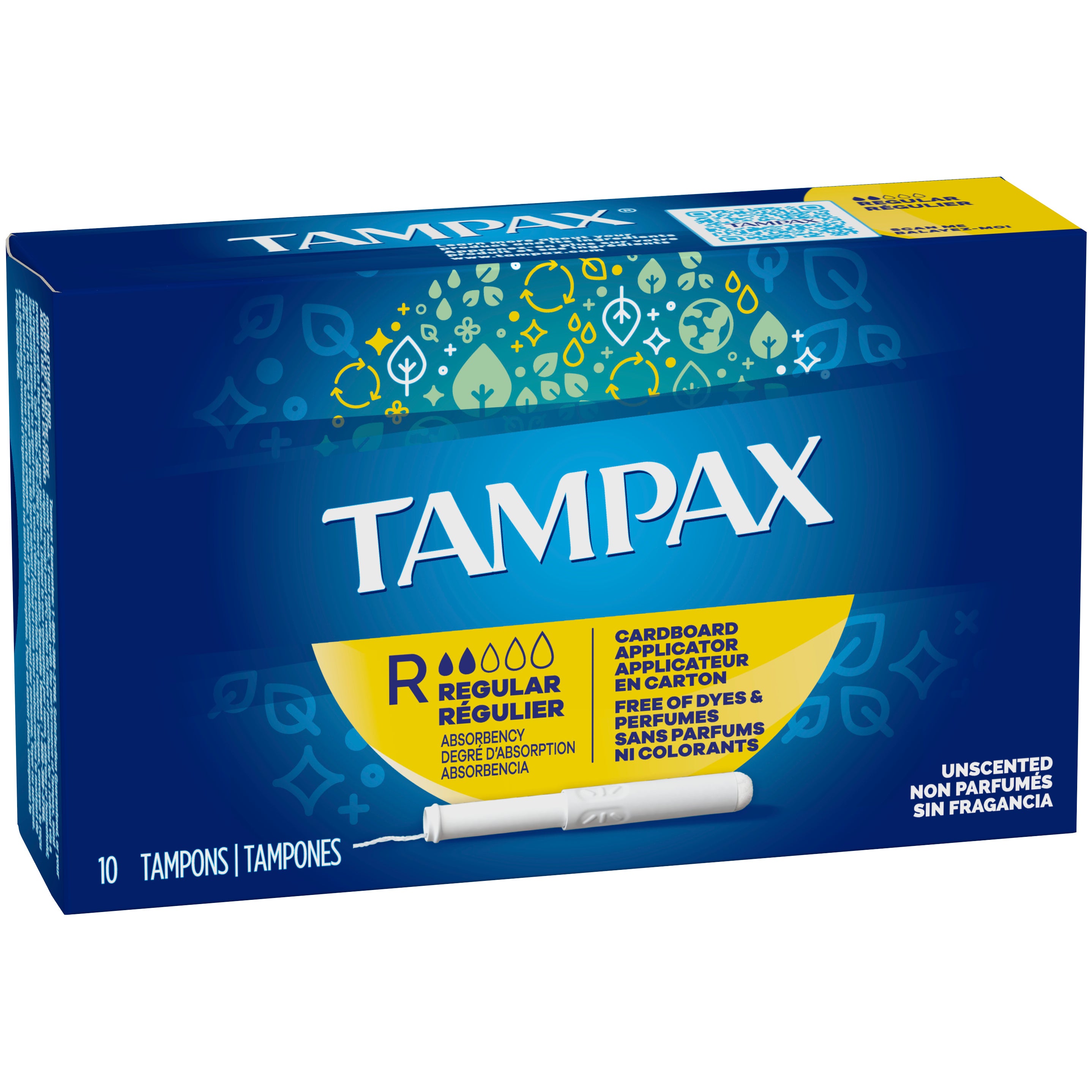 TAMPAX REGULAR TAMPONS 12/10CT - Image 1