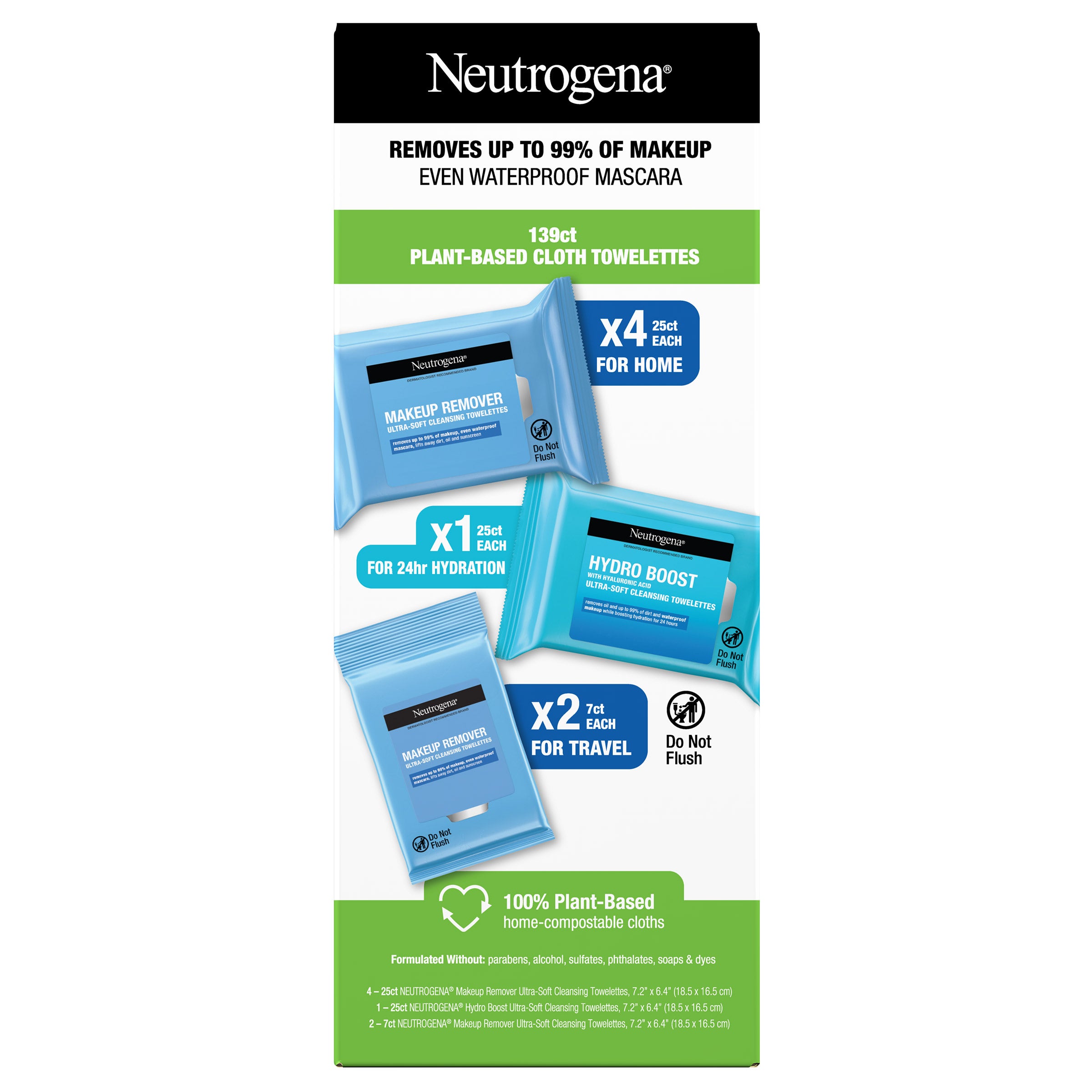 NEUTROGENA MAKEUP REMOVER WIPES & TRAVEL SIZE, 139 CT - Image 1