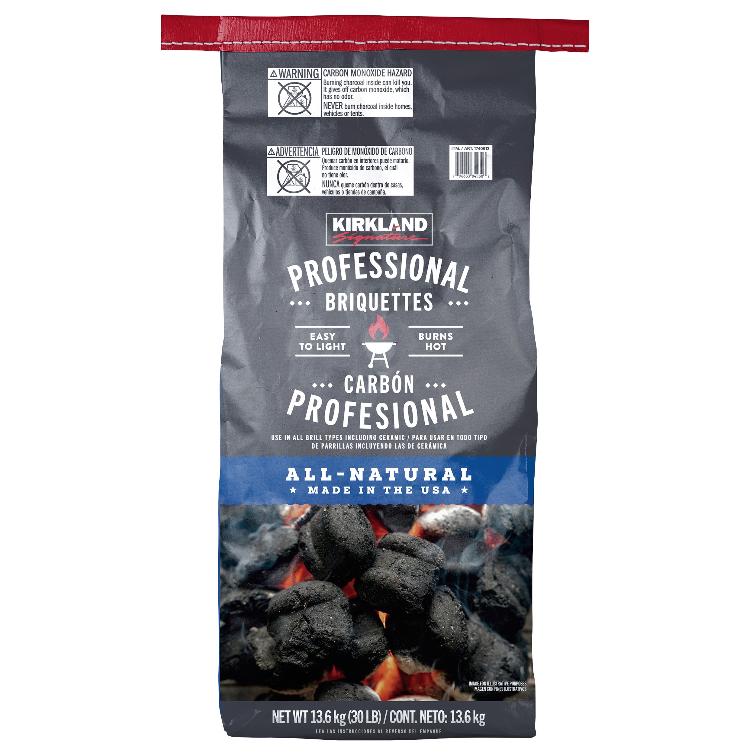 KIRKLAND SIGNATURE CHARCOAL BRIQUETTES 30 LBS - Image 1