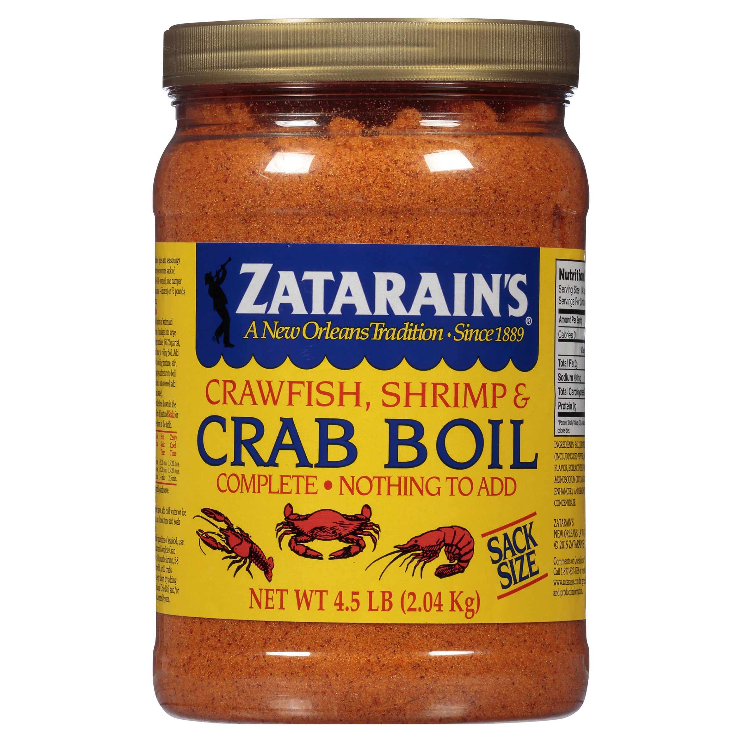 ZATARAIN'S CRAWFISH SHRIMP & CRAB BOIL 4.5 LBS