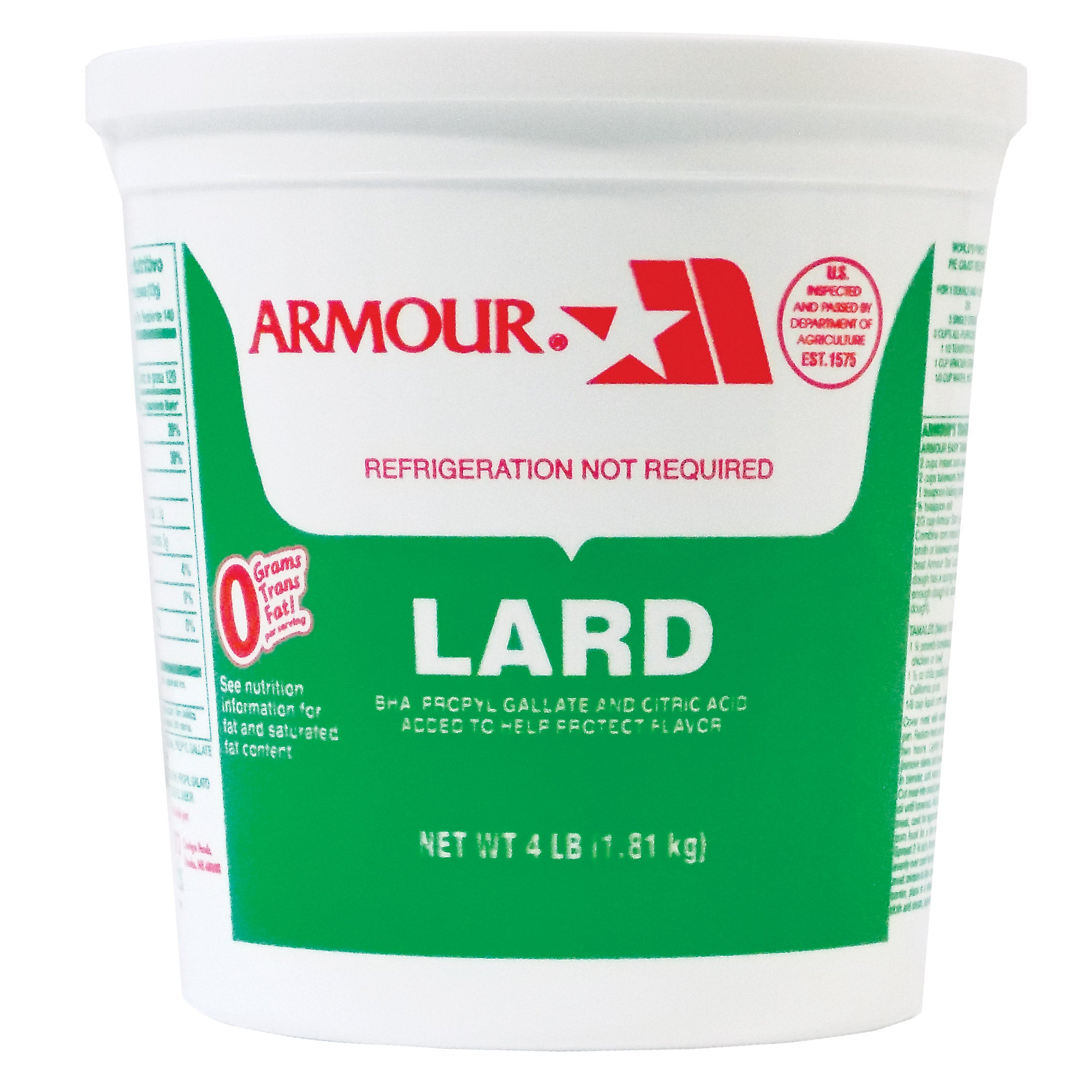 ARMOUR LARD 4 POUNDS