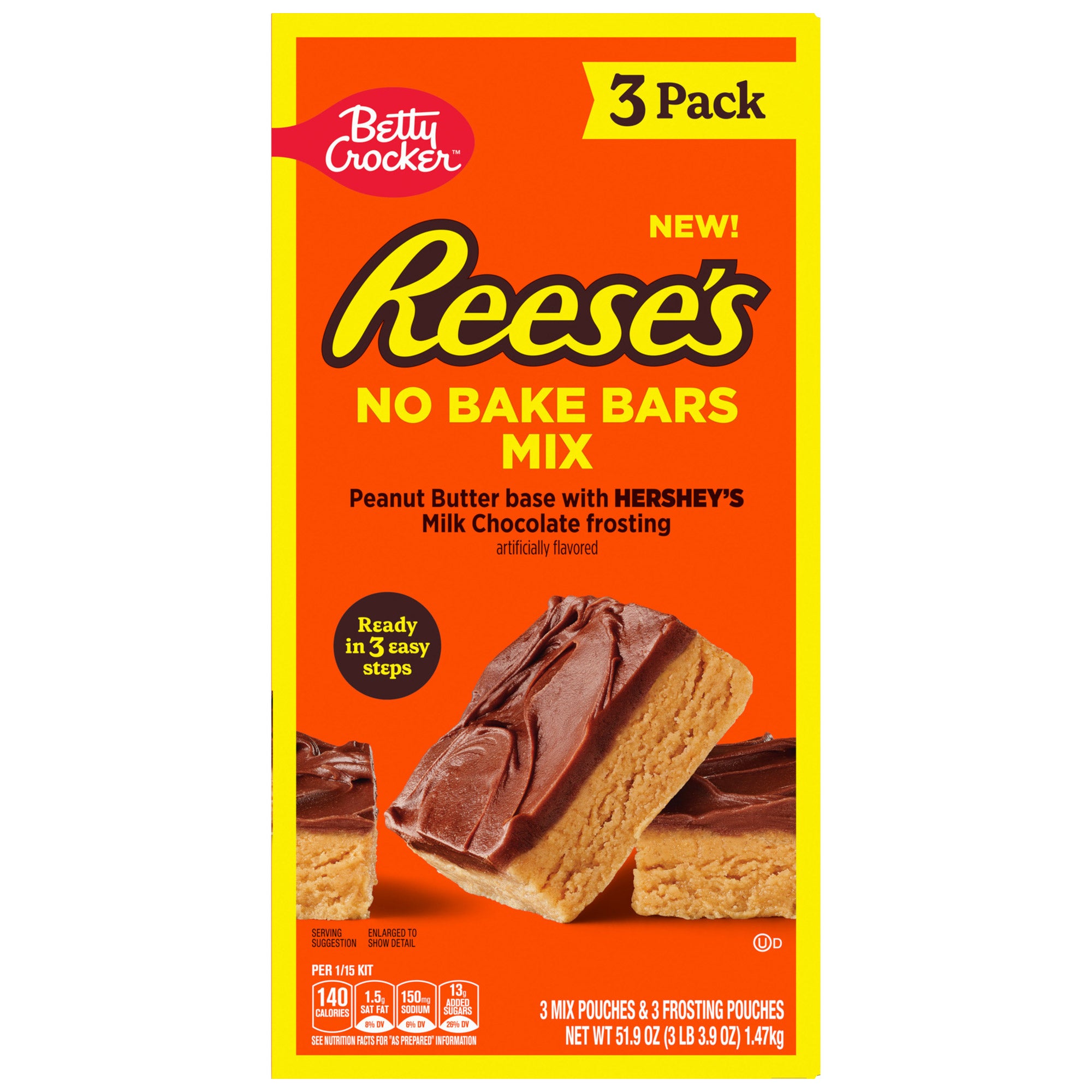 REESE'S NO BAKE BAR MIX 3 / 17.3 OUNCE BAGS - Image 1