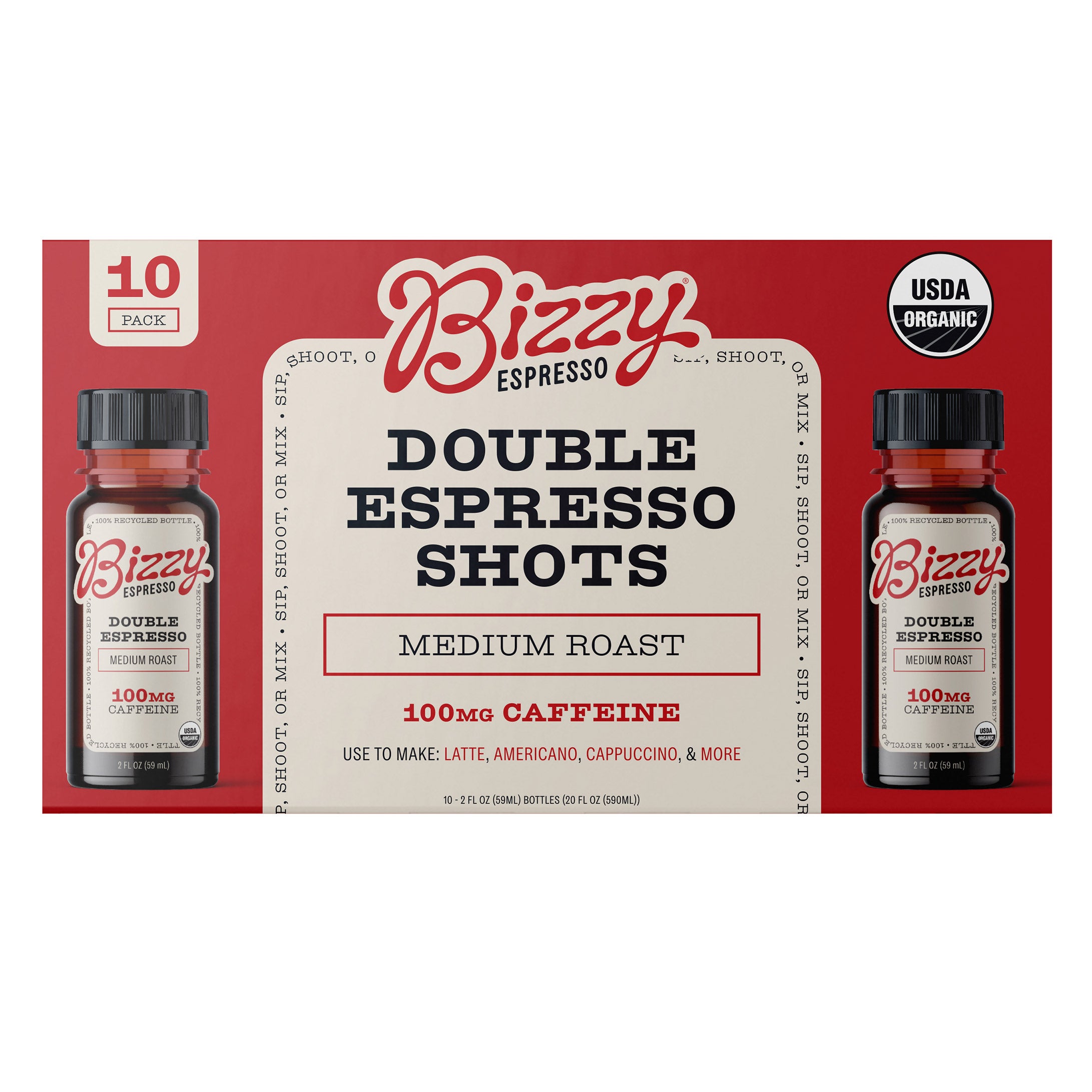 GET BIZZY ORGANIC ESPRESSO SHOTS 10/2 OZ