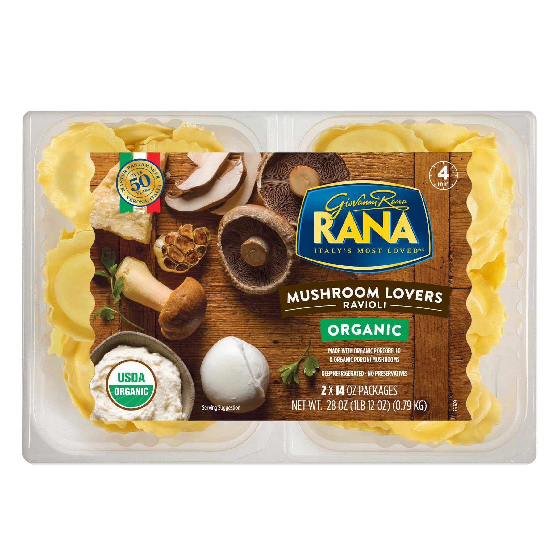RANA ORG MUSHROOM RAVIOLI 2 / 14 OZ - Image 1