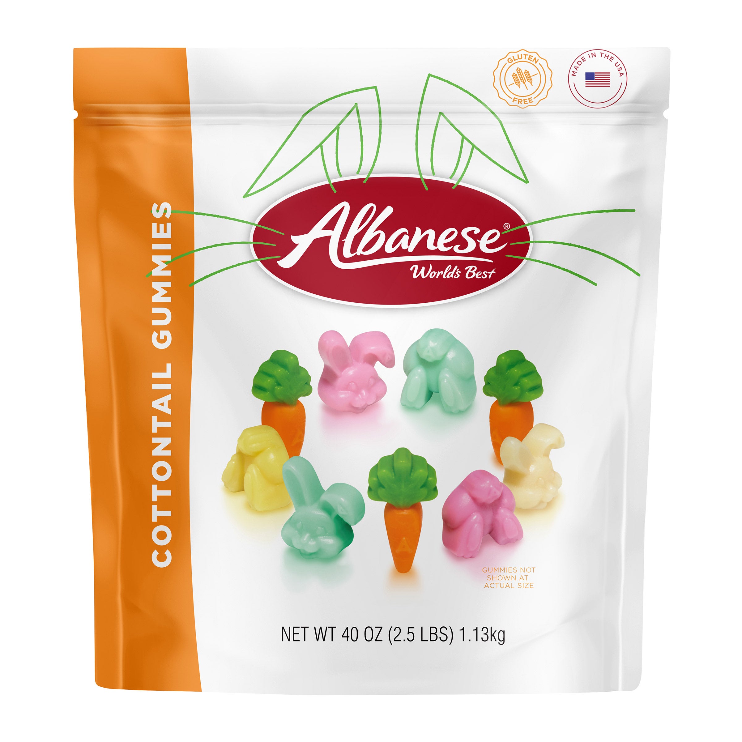 ALBANESE GUMMIES EASTER COTTONTAIL 40 OUNCES - Image 1