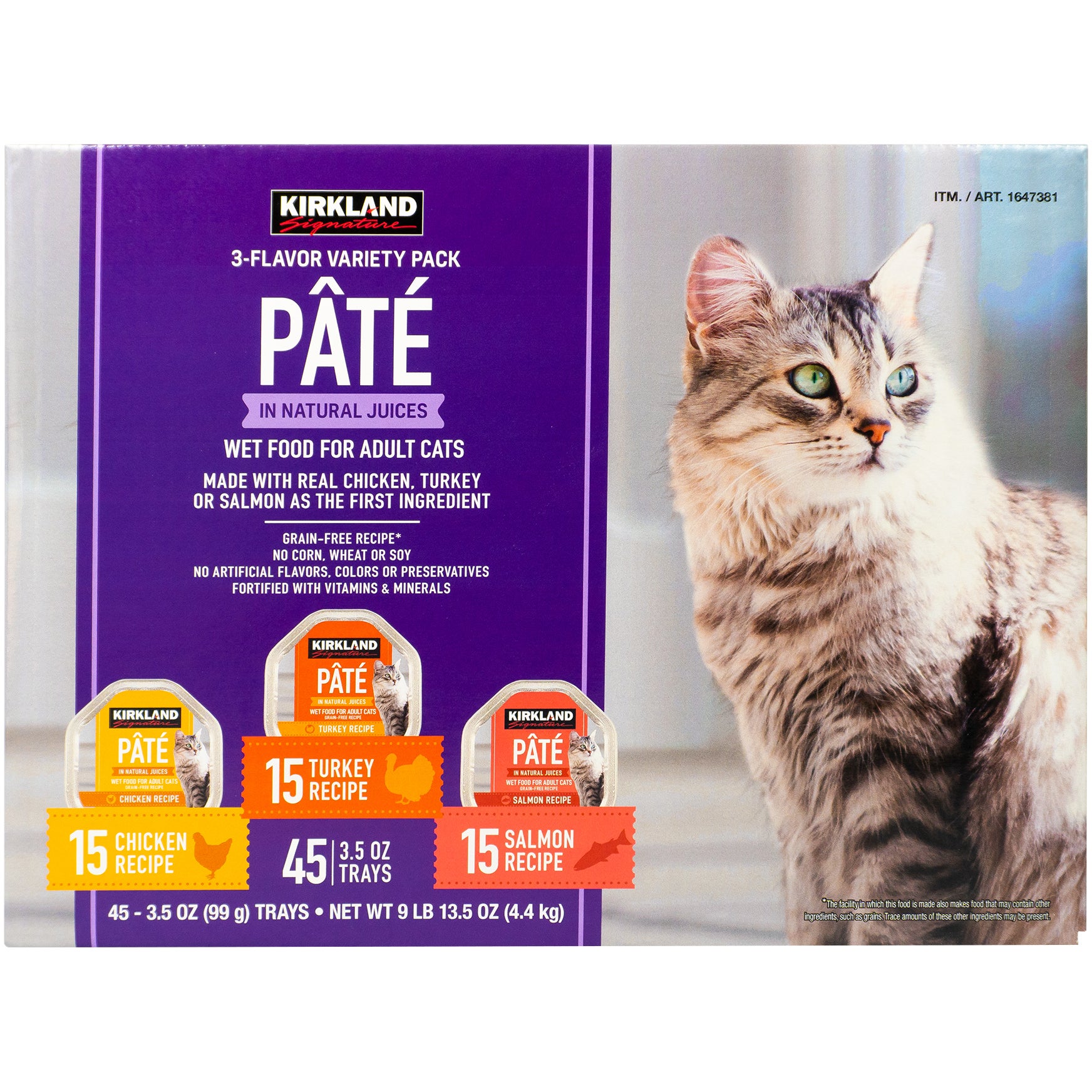 KIRKLAND SIGNATURE CAT PATE VARIETY 45 COUNT 3.5 OZ EACH - Image 1