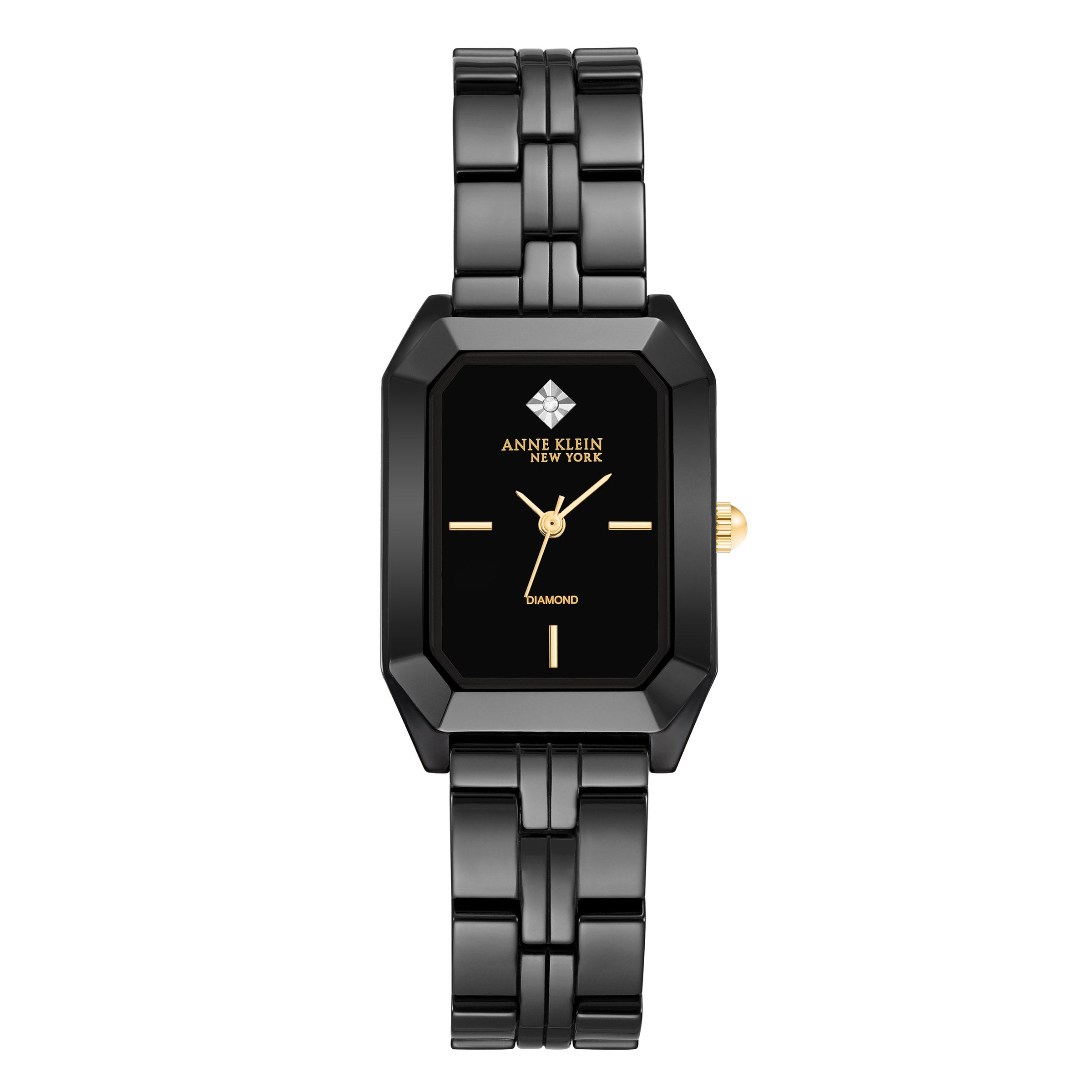 ANNE KLEIN NEW YORK CERAMIC BLACK TONE LADIES WATCH - Image 1