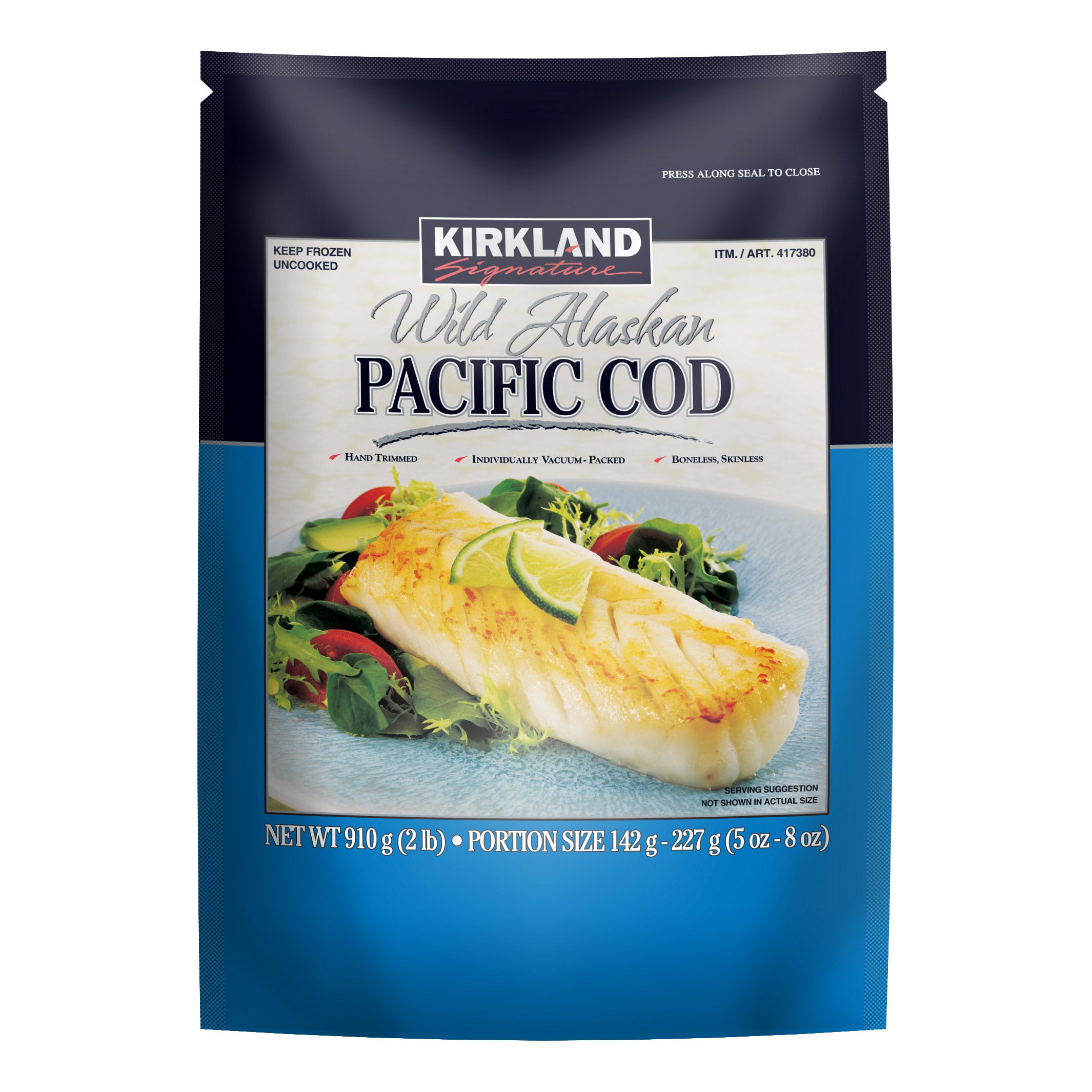 KIRKLAND SIGNATURE WILD ALASKAN COD 2 POUNDS - Image 1