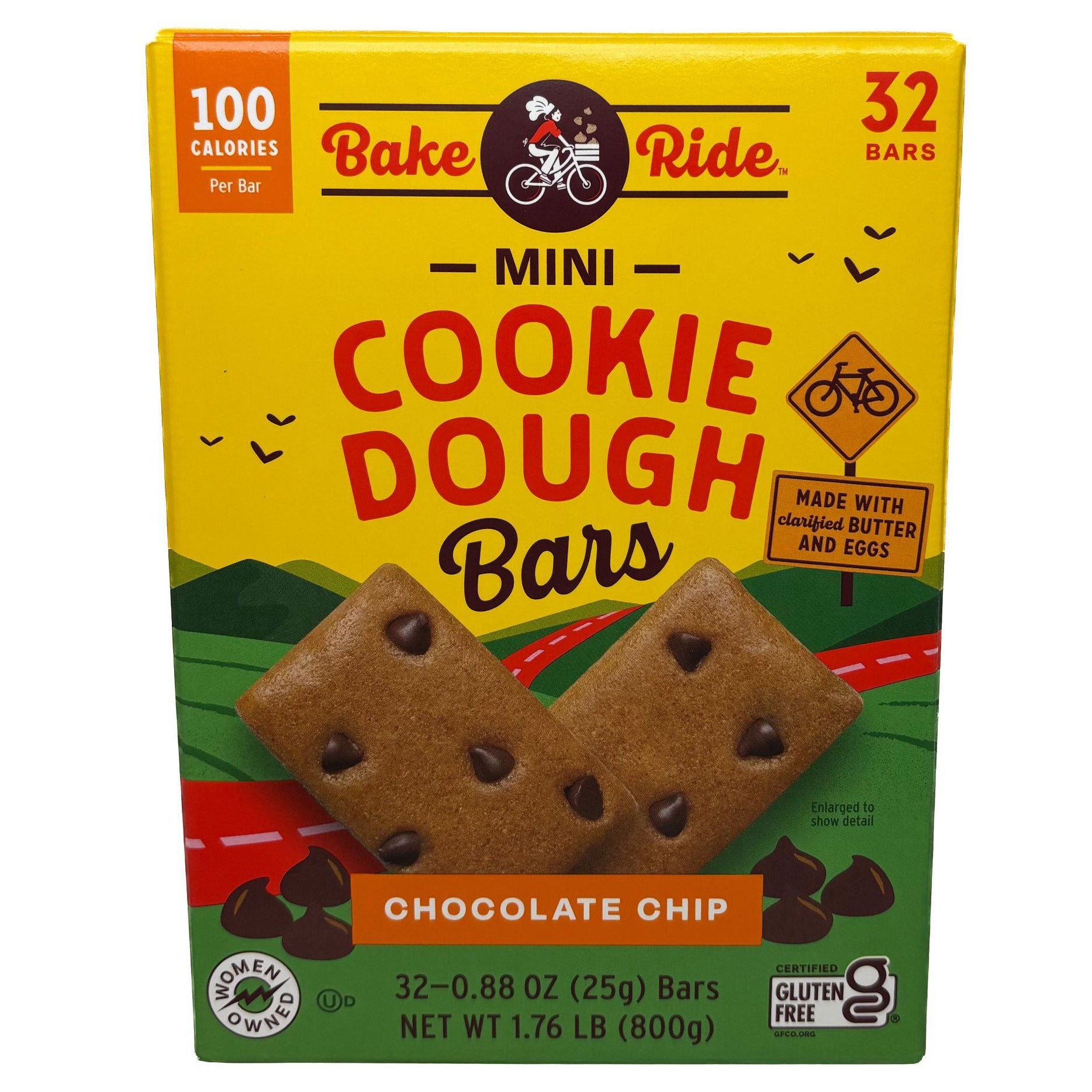 BAKE RIDE MINI COOKIE DOUGH BARS 32/.88OZ