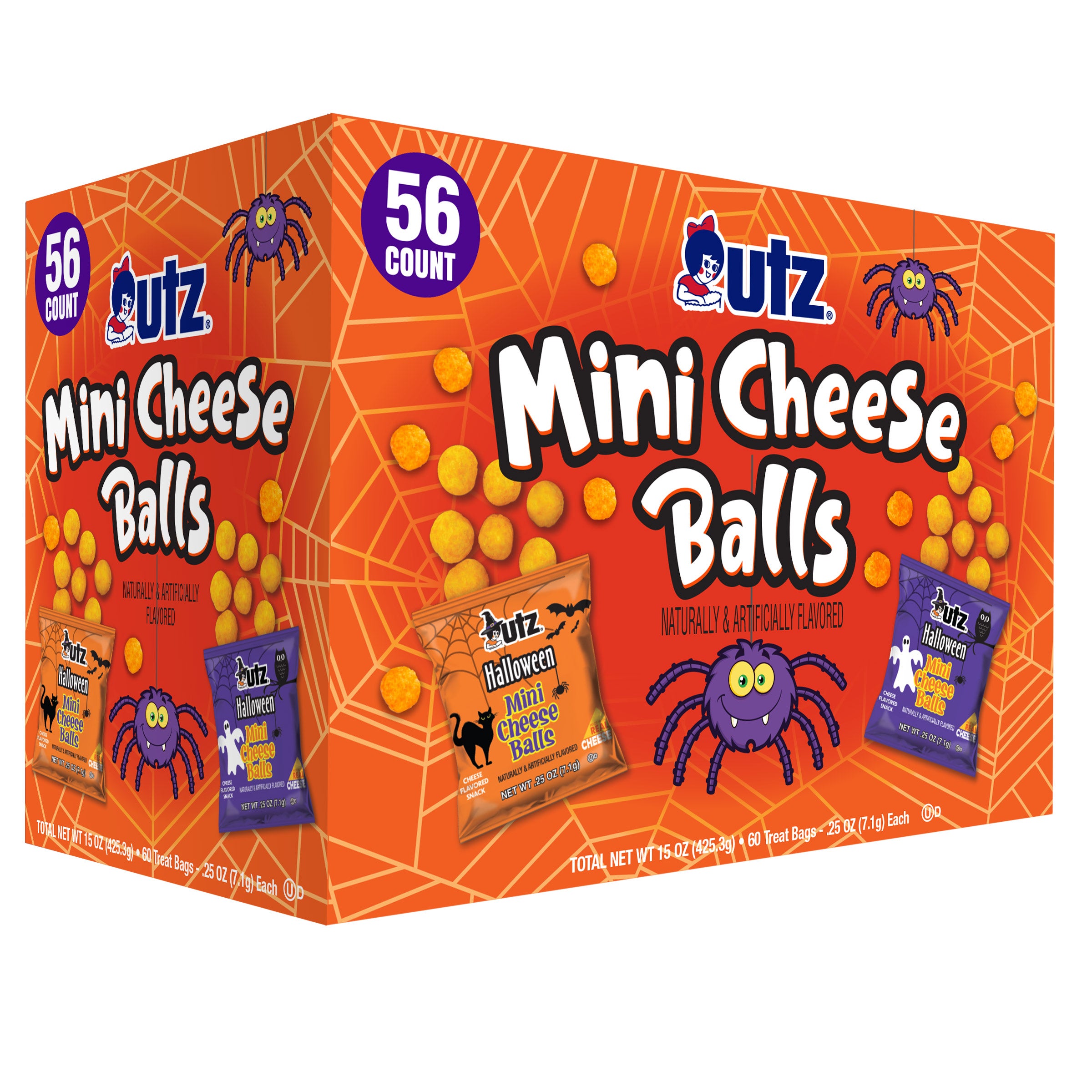 UTZ HALLOWEEN BARREL MINI CHEESE BALLS 56 COUNT 0.25 OUNCES - Image 1