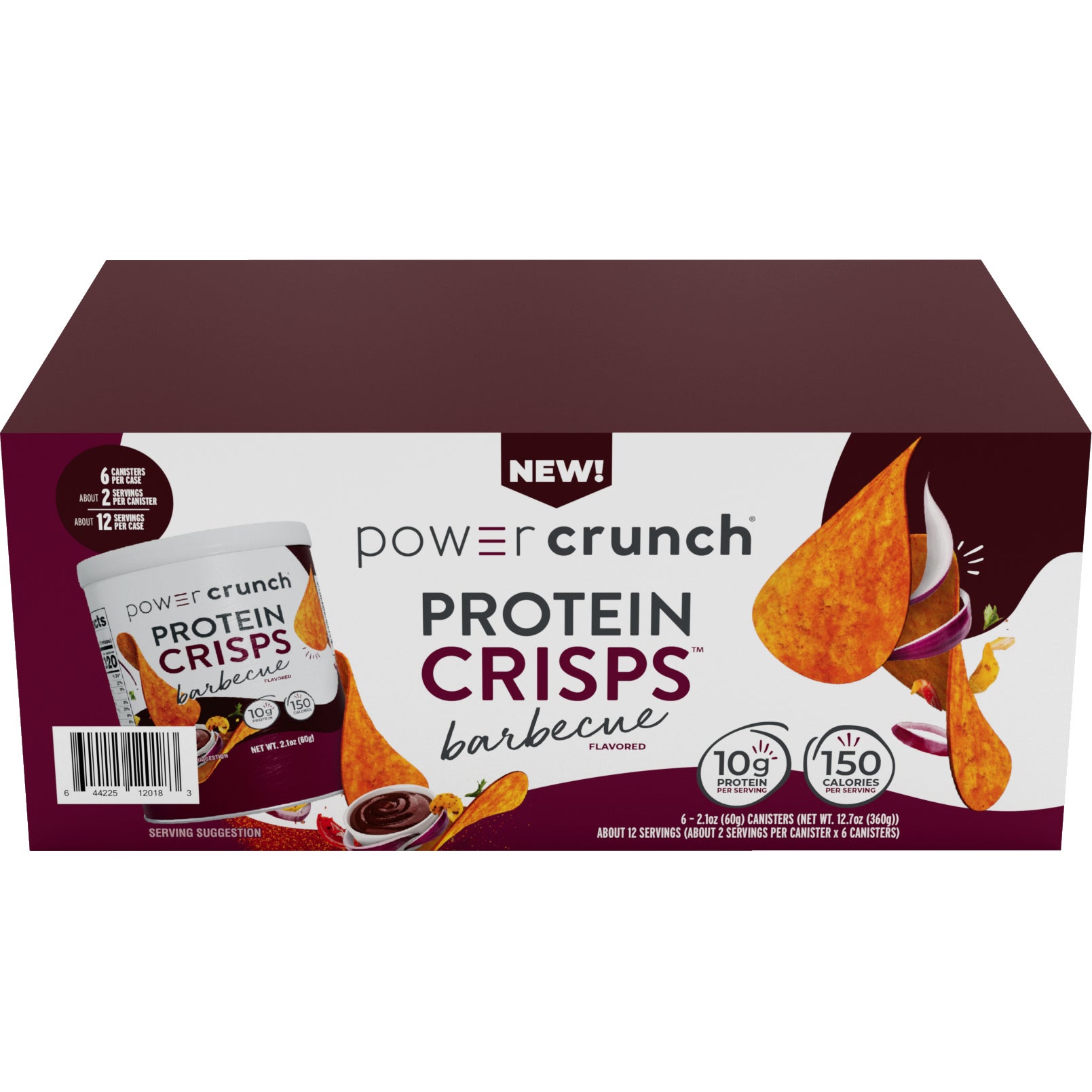 POWER CRUNCH PROTEIN CRISPS BBQ 6/2OZ