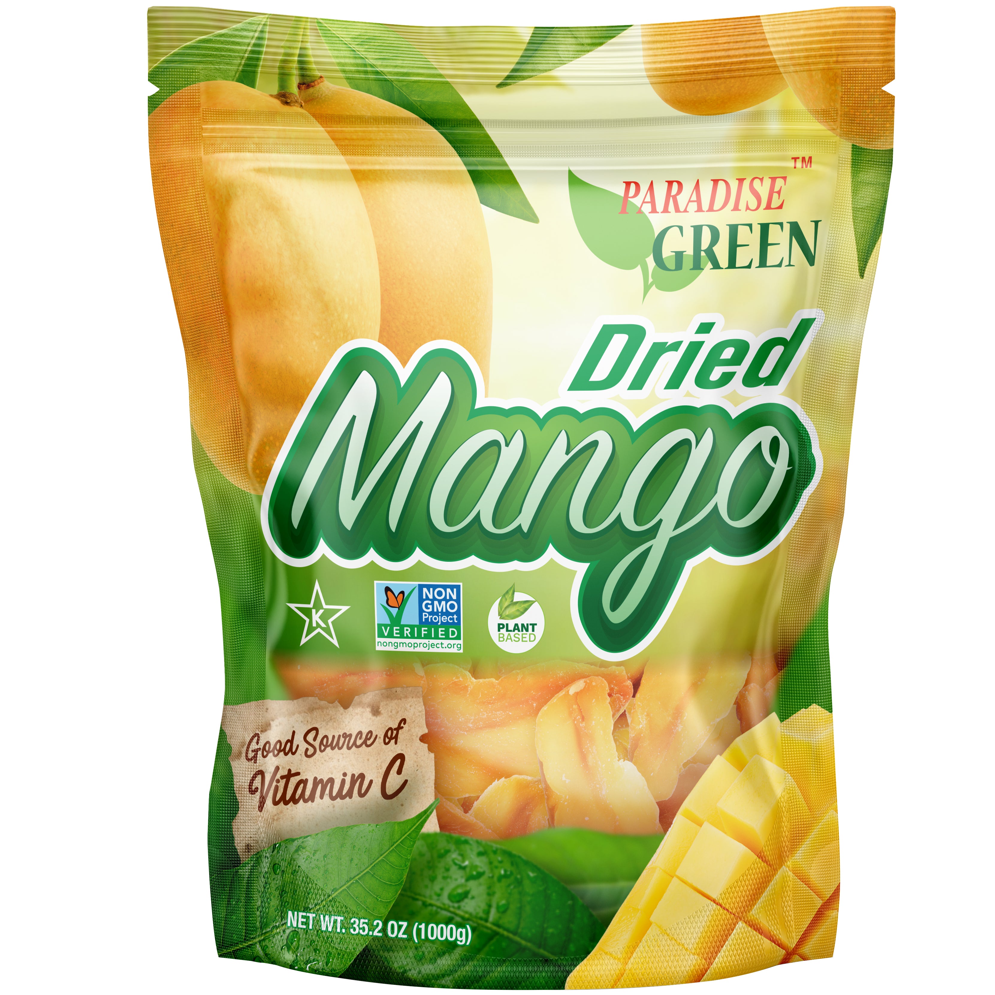 PARADISE GREEN DRIED MANGO 35.2 OZ - Image 1