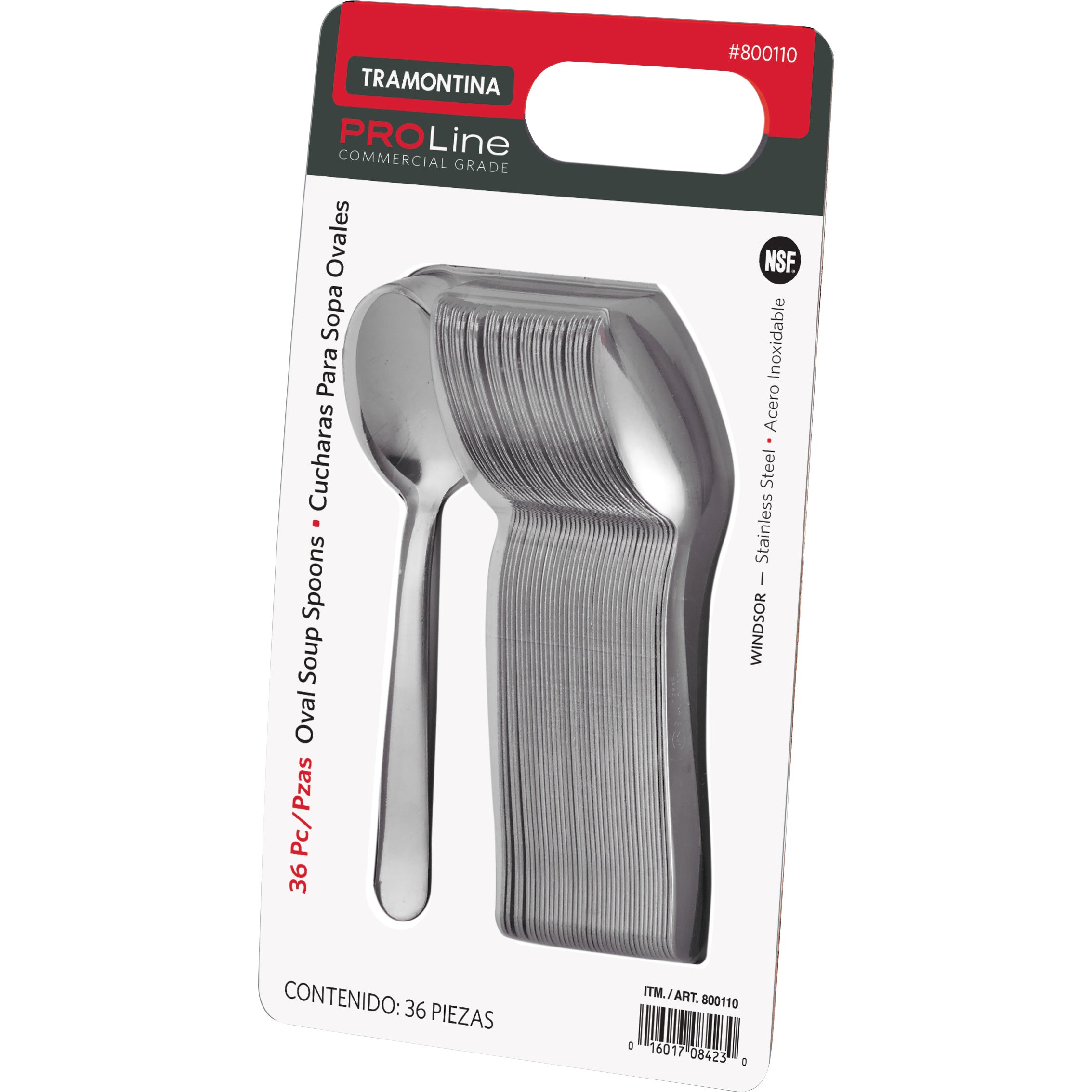 TRAMONTINA PROLINE STAINLESS STEEL 36-CT SOUP SPOONS