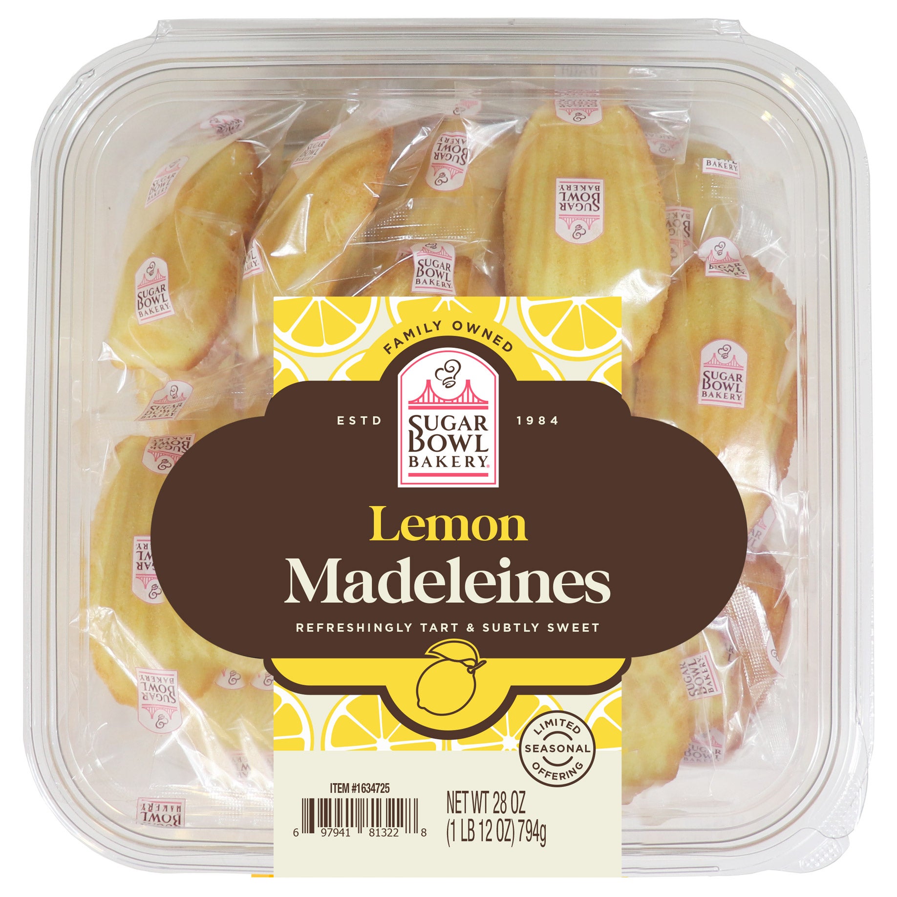 SUGAR BOWL BAKERY LEMON MADELEINES 28 OZ