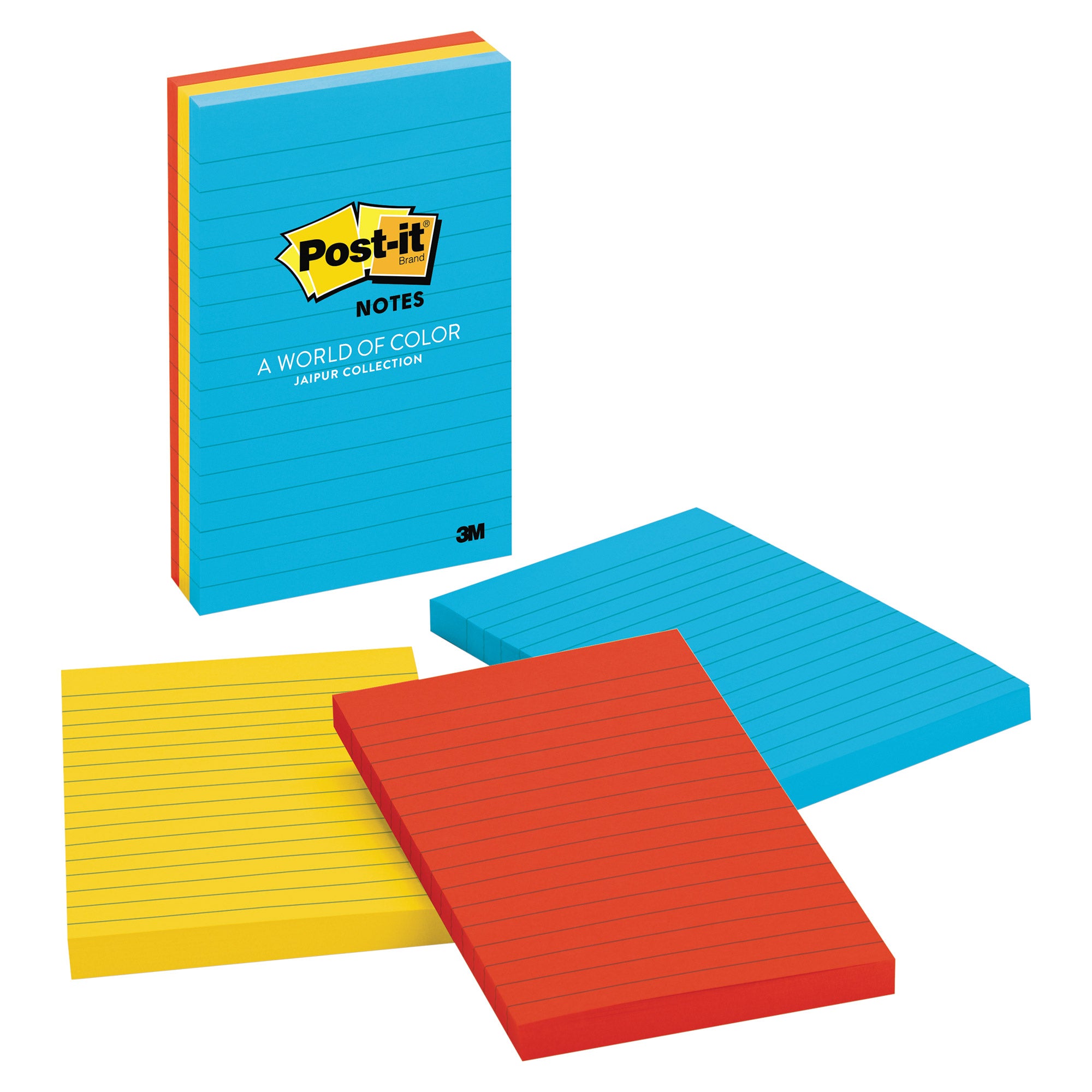 POST-IT 100 SHT ULTRA COLORS RULED 4X6 MMM6603AUKT 6CT