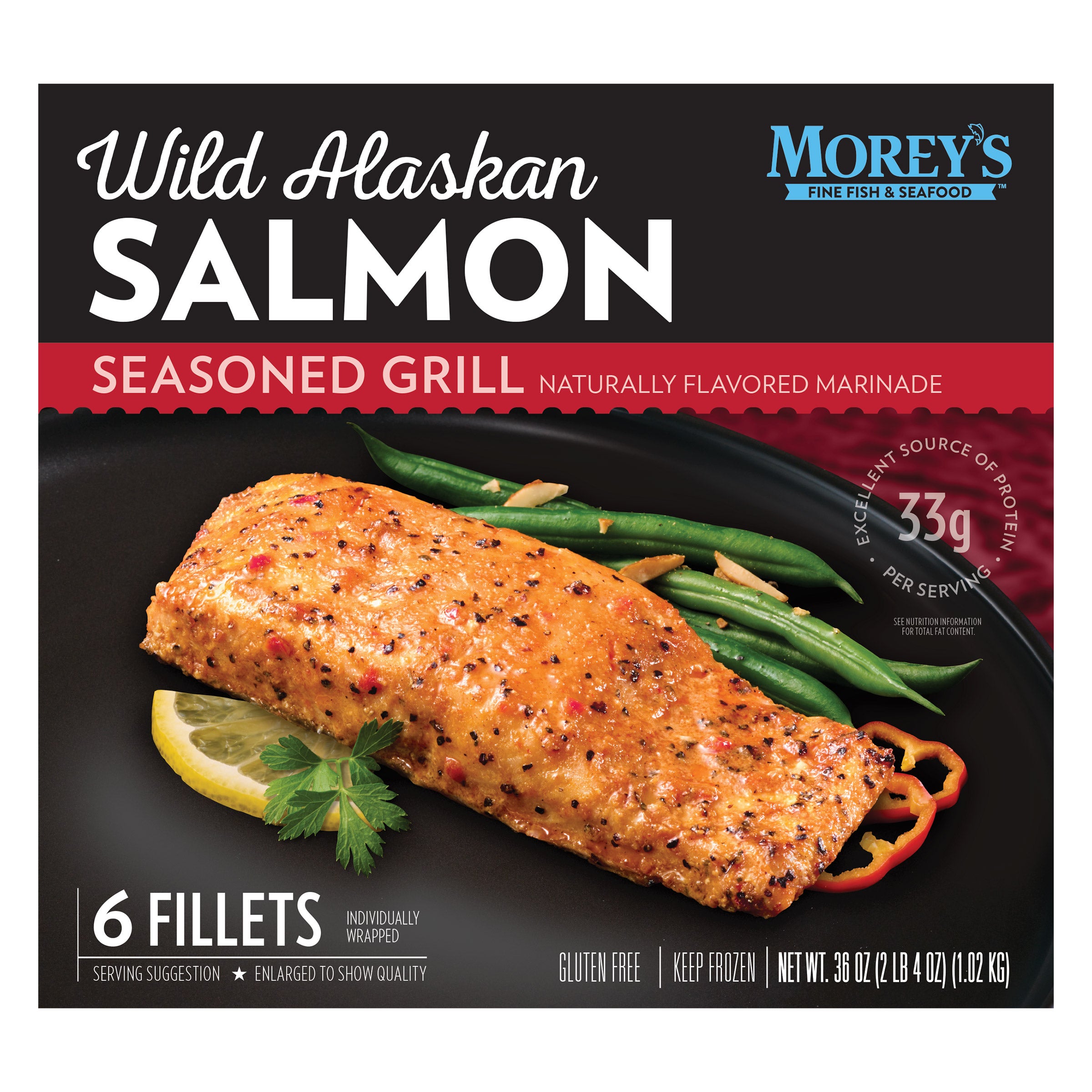 MOREY'S MARINATED WILD ALASKAN SALMON 2.25 POUNDS - Image 1