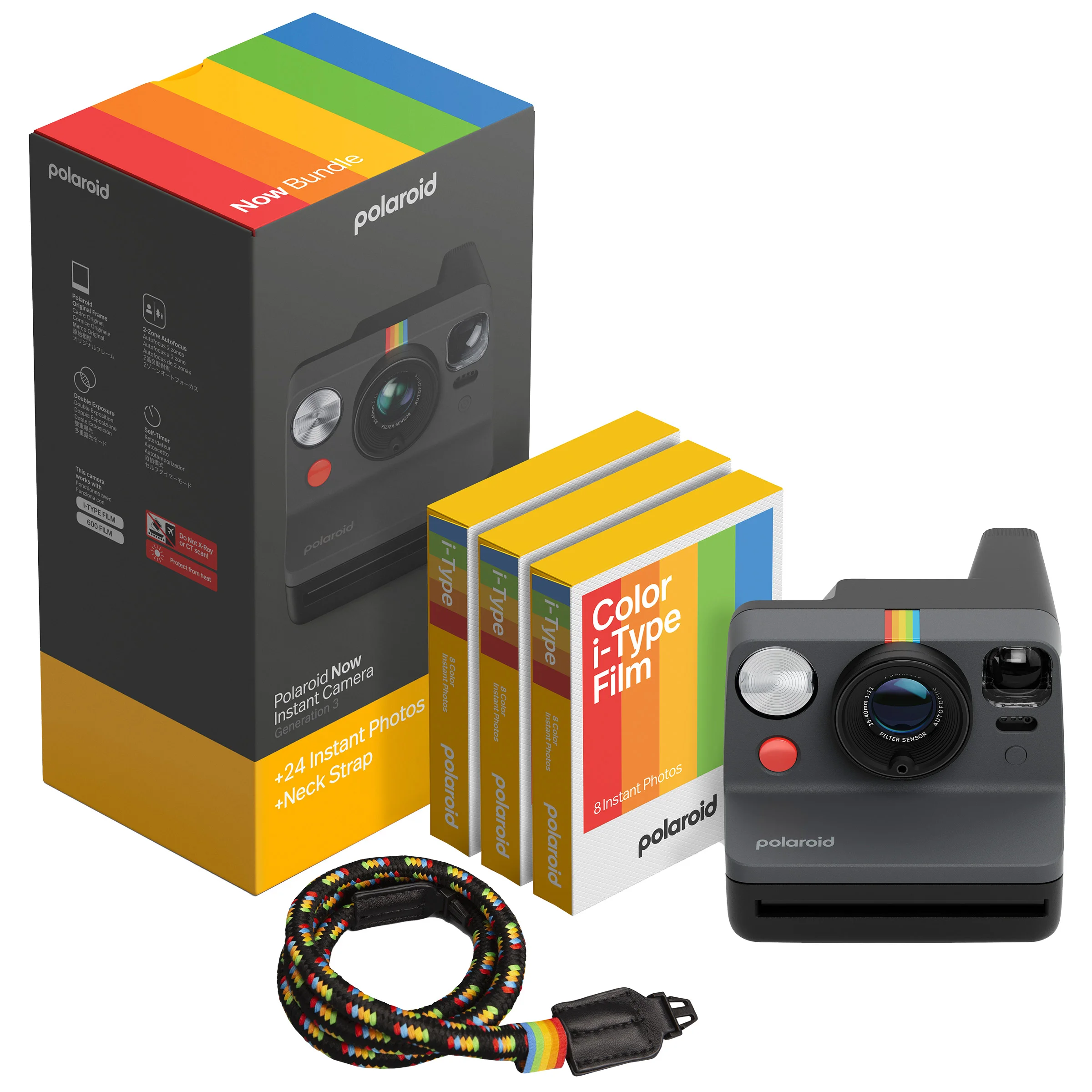 POLAROID NOW GEN 3 I-TYPE INSTANT CAMERA BUNDLE