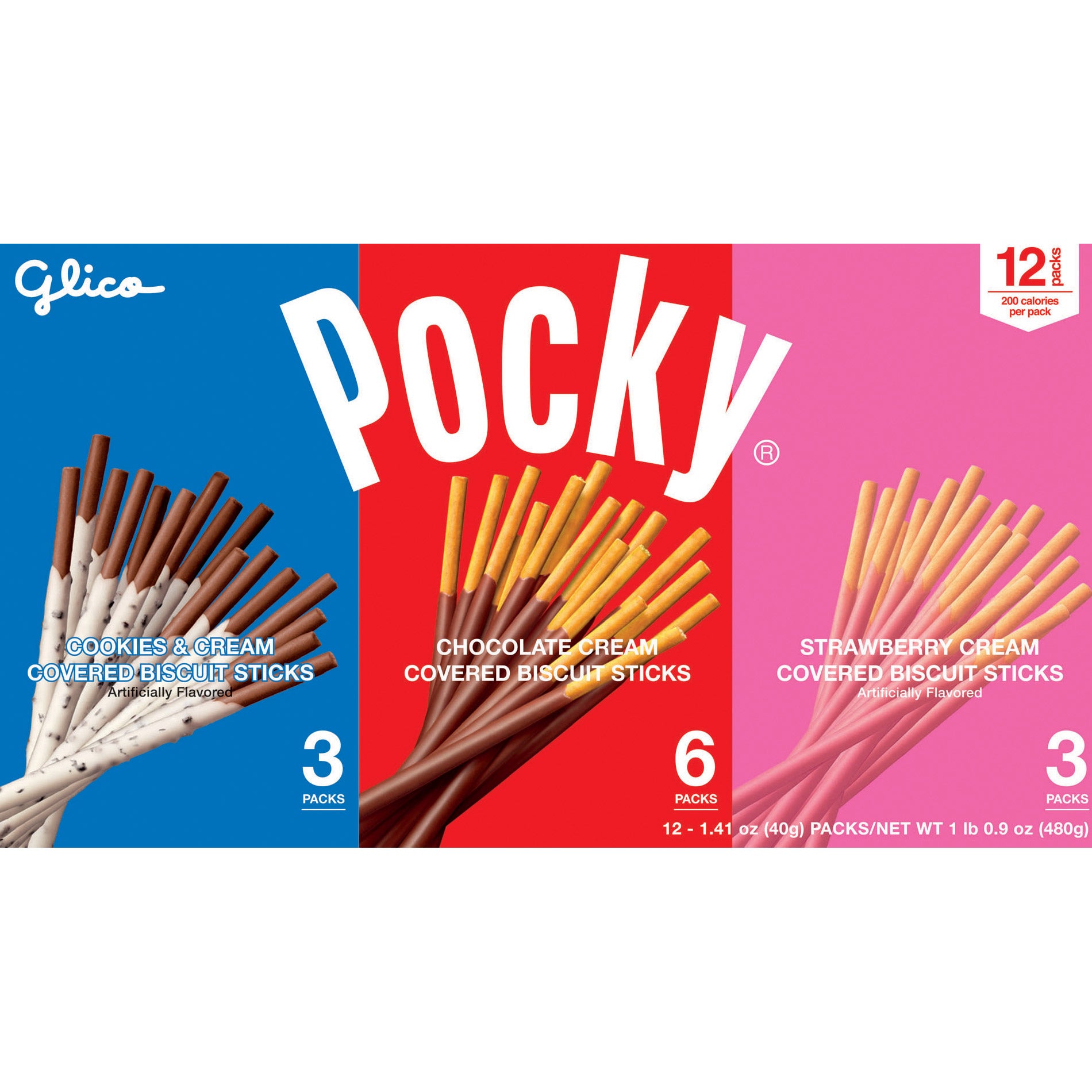 GLICO POCKY VARIETY PACK 12/1.41 OZ - Image 1