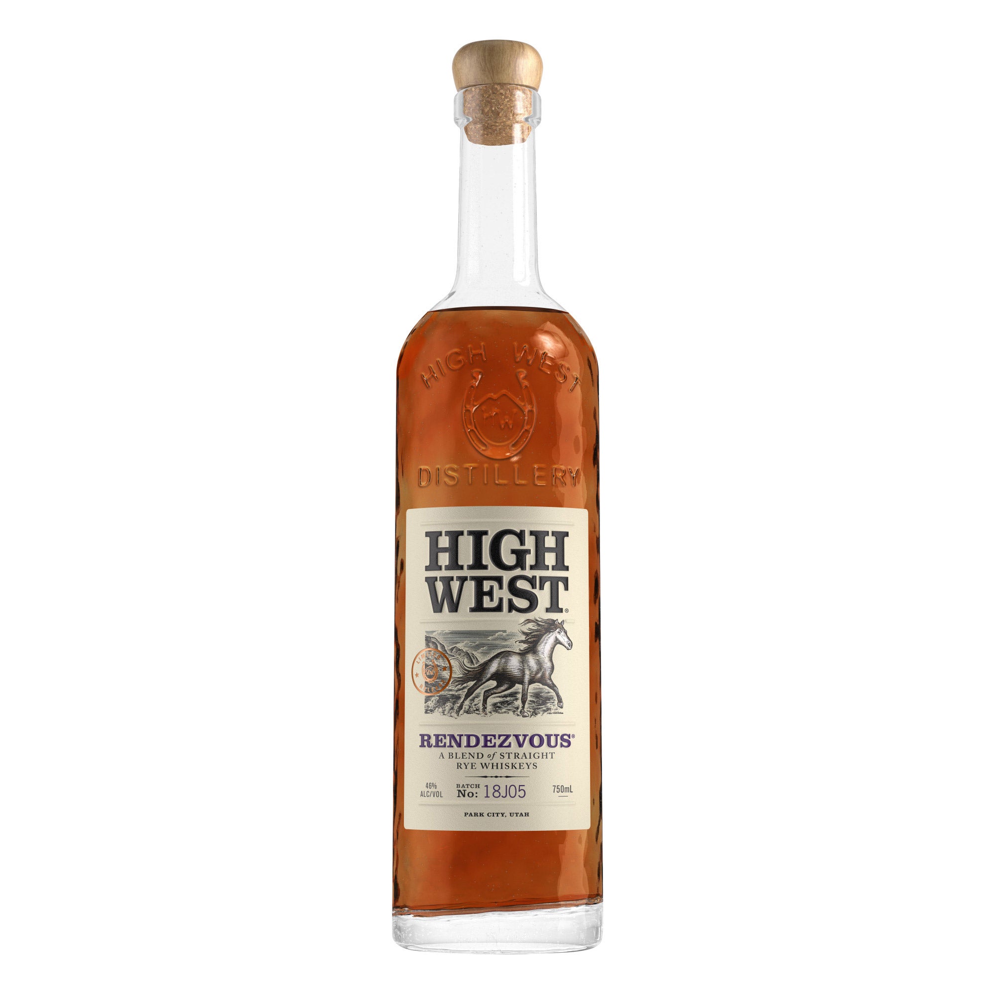 HIGH WEST DISTILLERY RENDEZVOUS RYE WHISKEY PARK CITY, UTAH 750ML