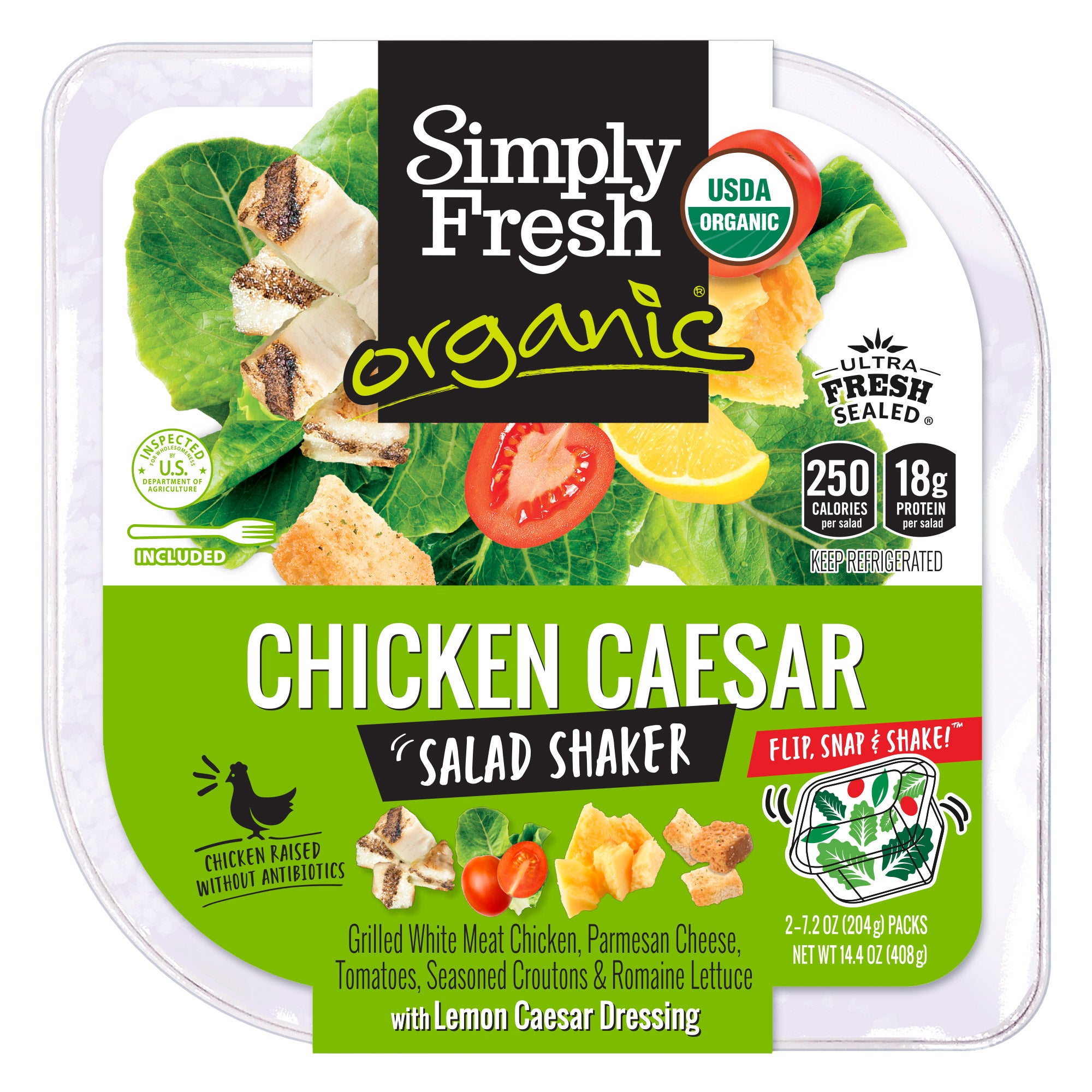 SIMPLY FRESH ORGANIC CAESAR SALAD 2/7.2 OZ - Image 1