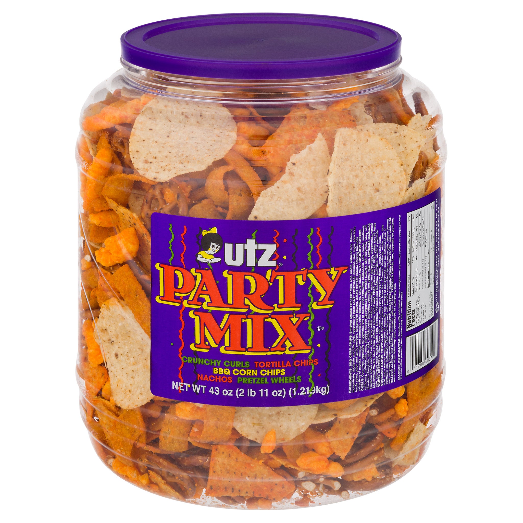 UTZ PARTY MIX BARREL 43 OZ (2.69 POUNDS) - Image 1