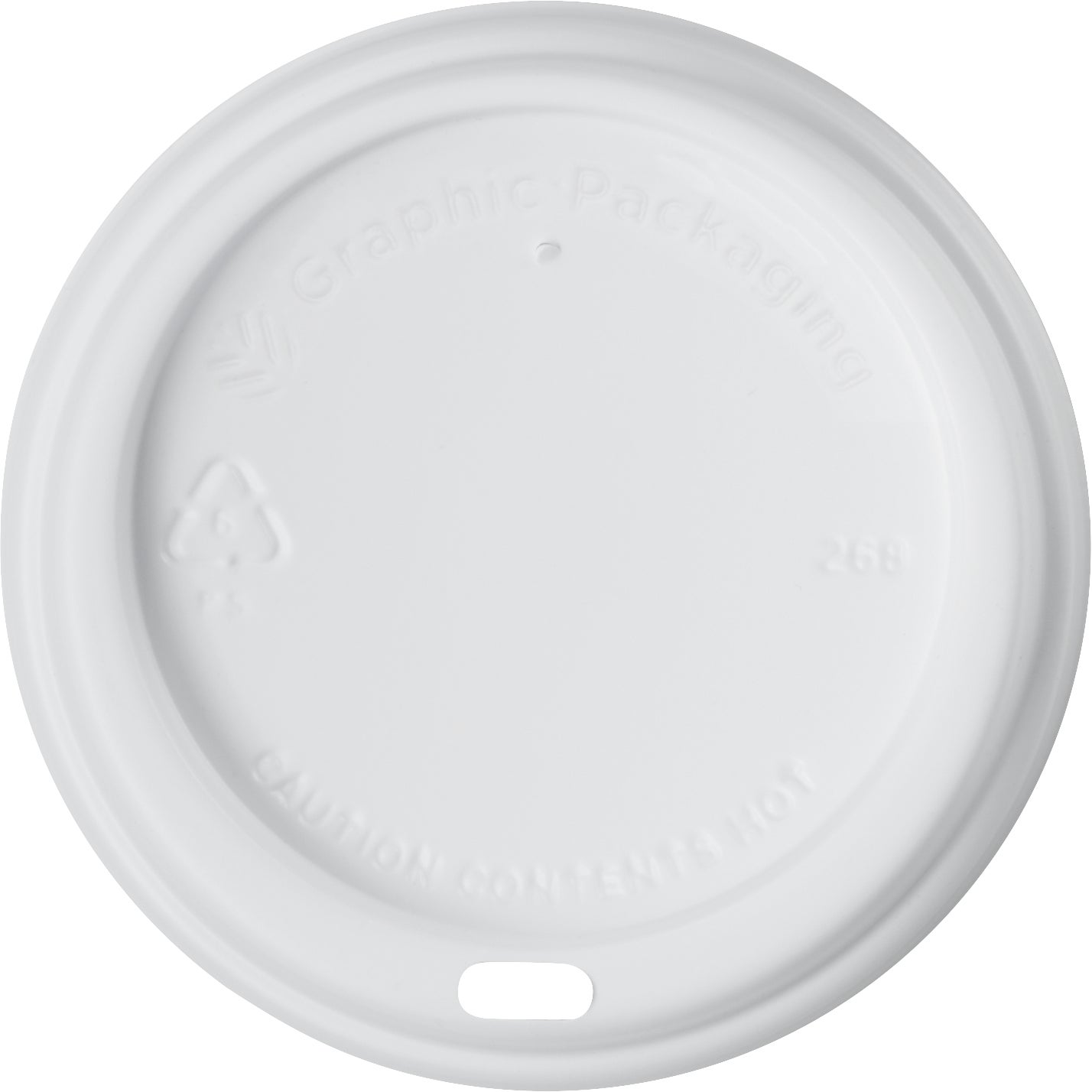 GRAPHIC PACKAGING 10-24 OZ HOT CUP LID WHITE 600 CT - Image 1
