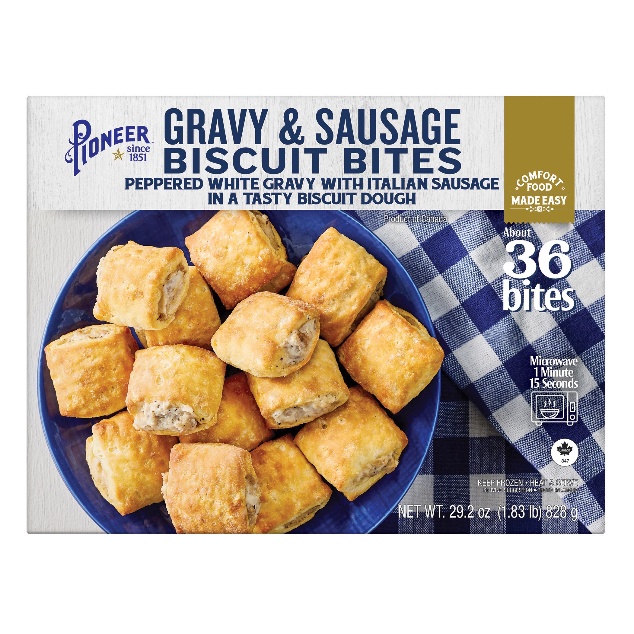 PIONEER SAUSAGE & GRAVY BITES 27.9 OUNCE PACKAGE - Image 1