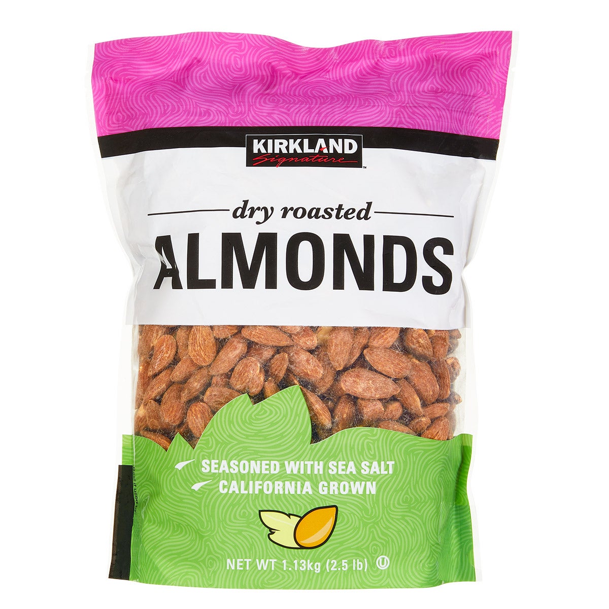 KIRKLAND SIGNATURE DRY ROASTED ALMONDS 2.5 POUNDS - Image 1