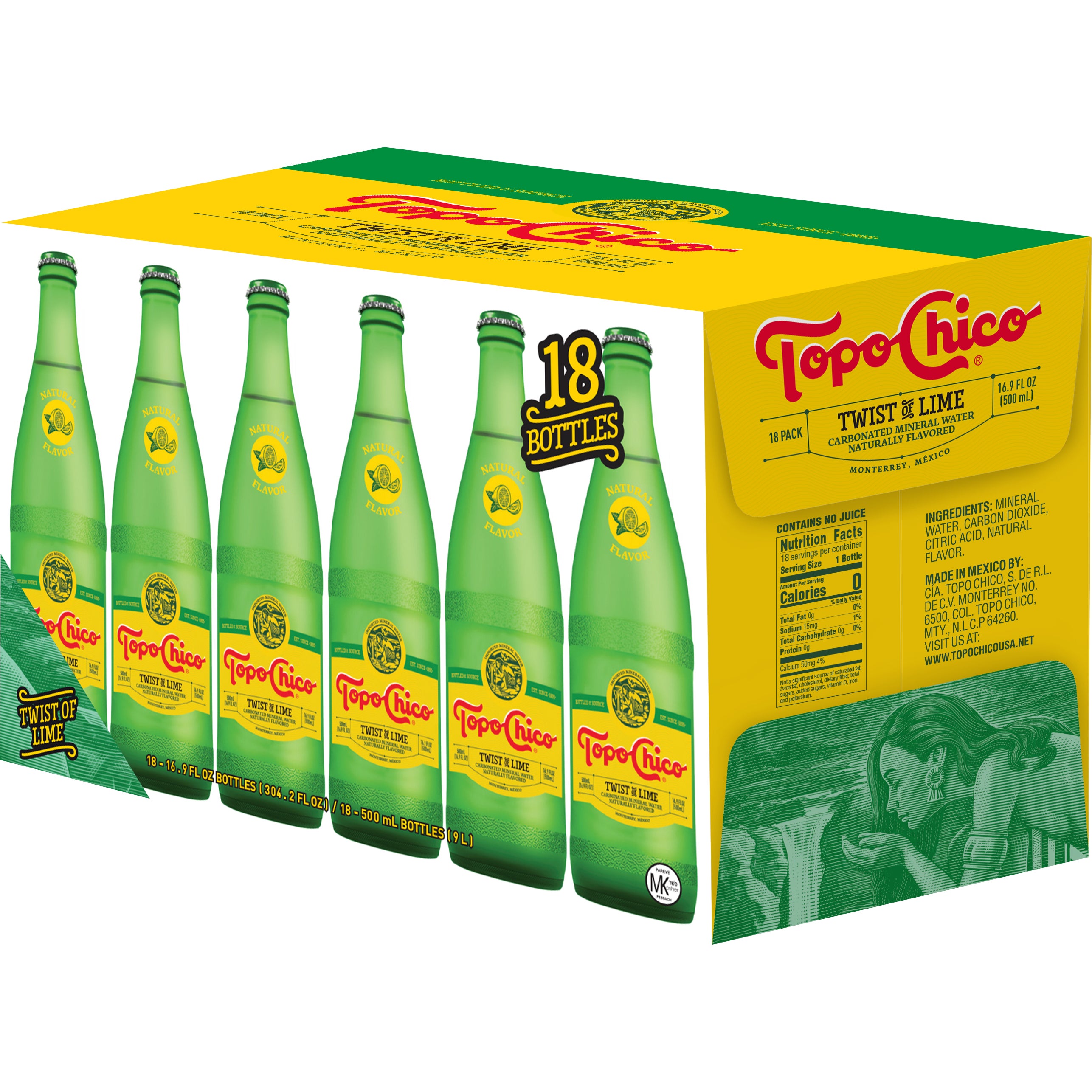 TOPO CHICO TWIST OF LIME 18/16.9 OZ - Image 1