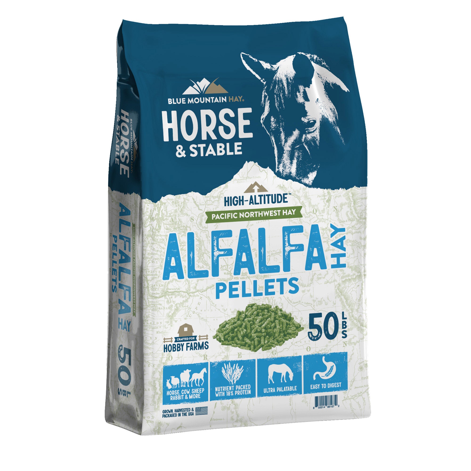 BLUE MOUNTAIN ALFALFA PELLETS 50 LBS - Image 1