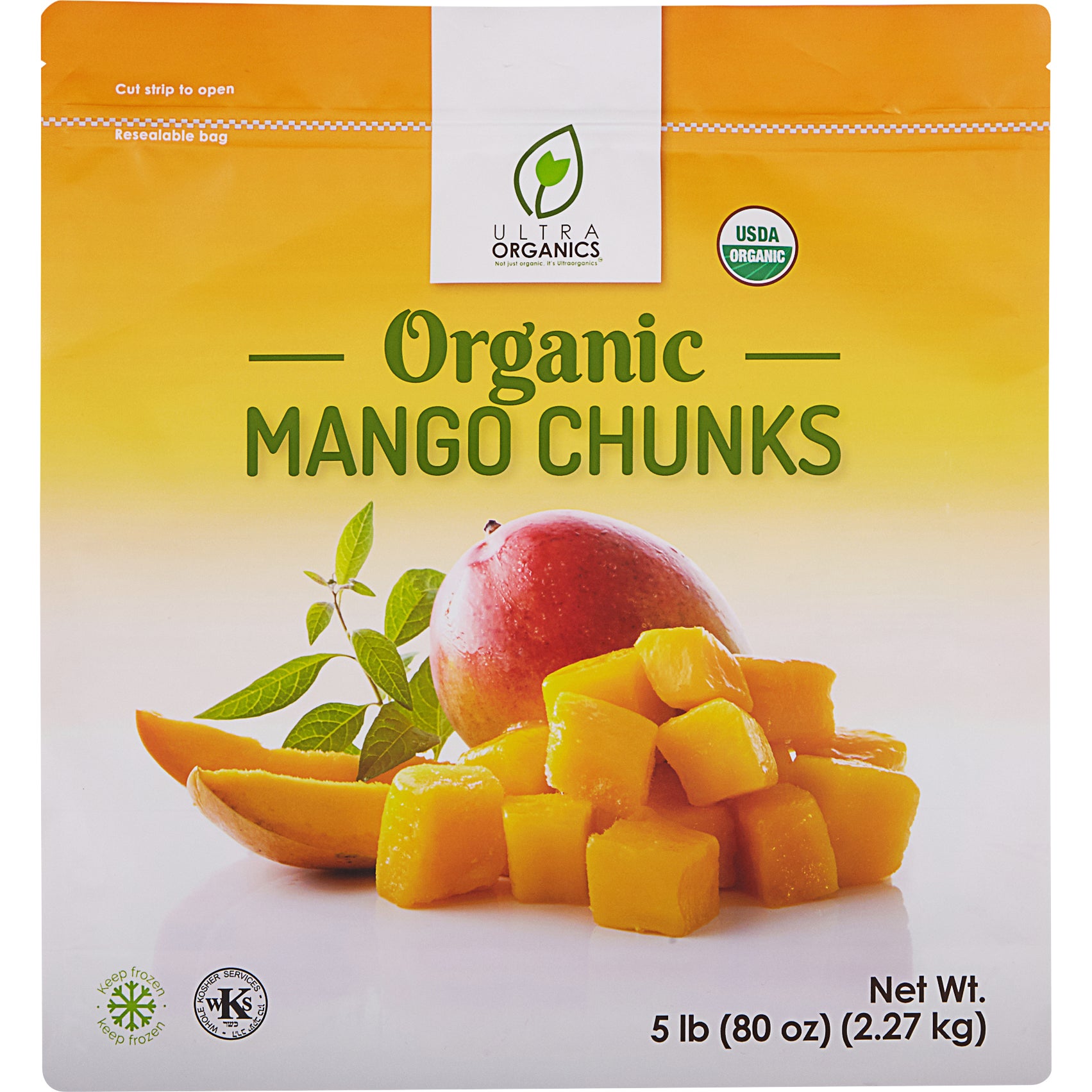 ULTRA ORGANICS ORGANIC MANGO CHUNKS 5 POUND BAG