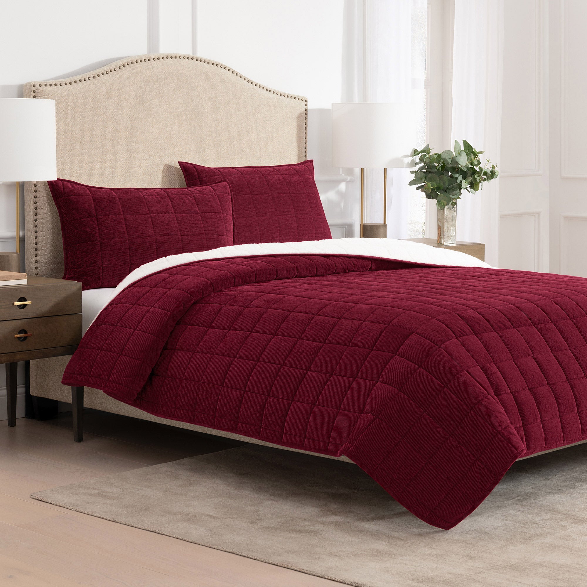 CHARISMA CORDUROY QUILT SET 3PC KING