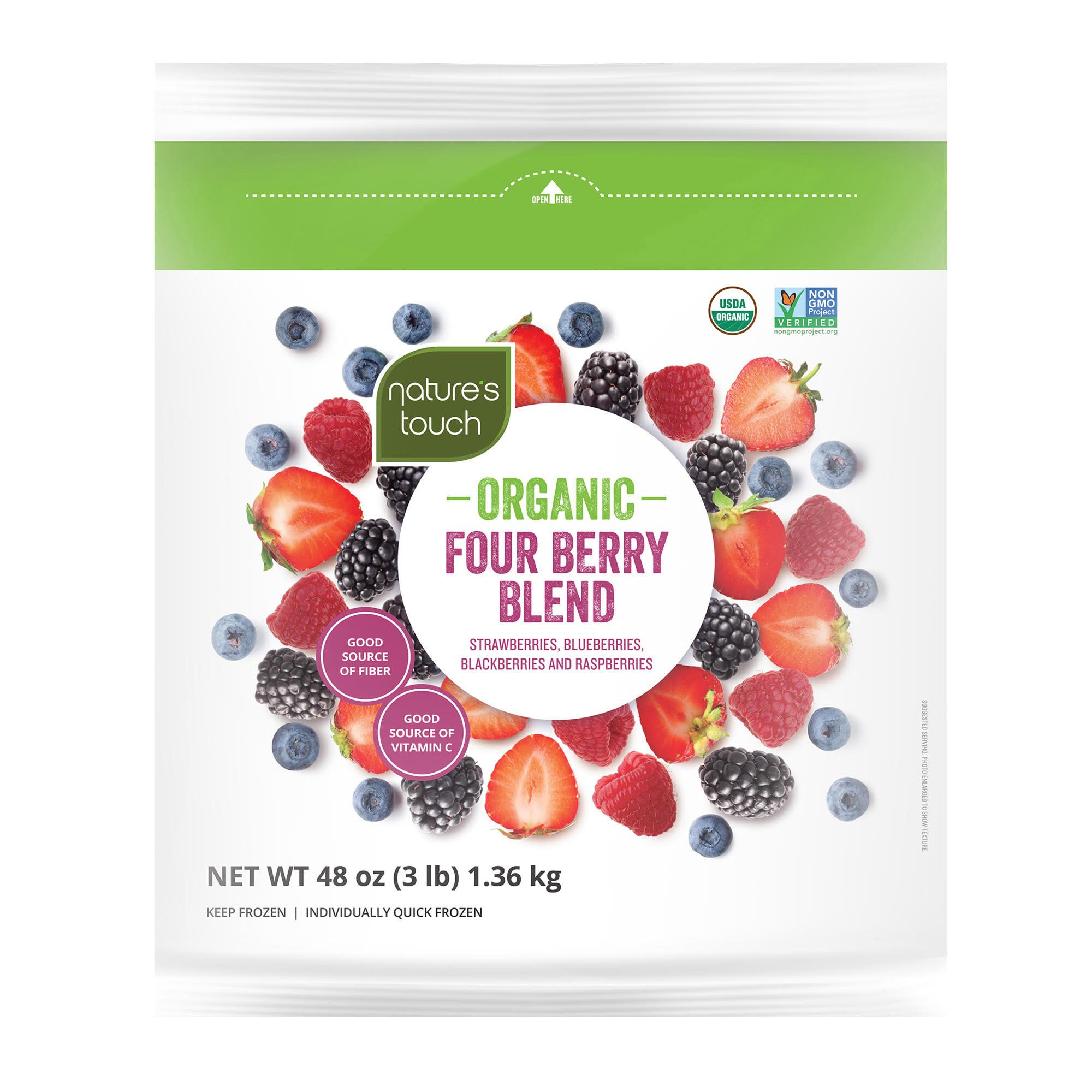 ORGANIC NATURE'S TOUCH FOUR BERRY BLEND 3 POUNDS