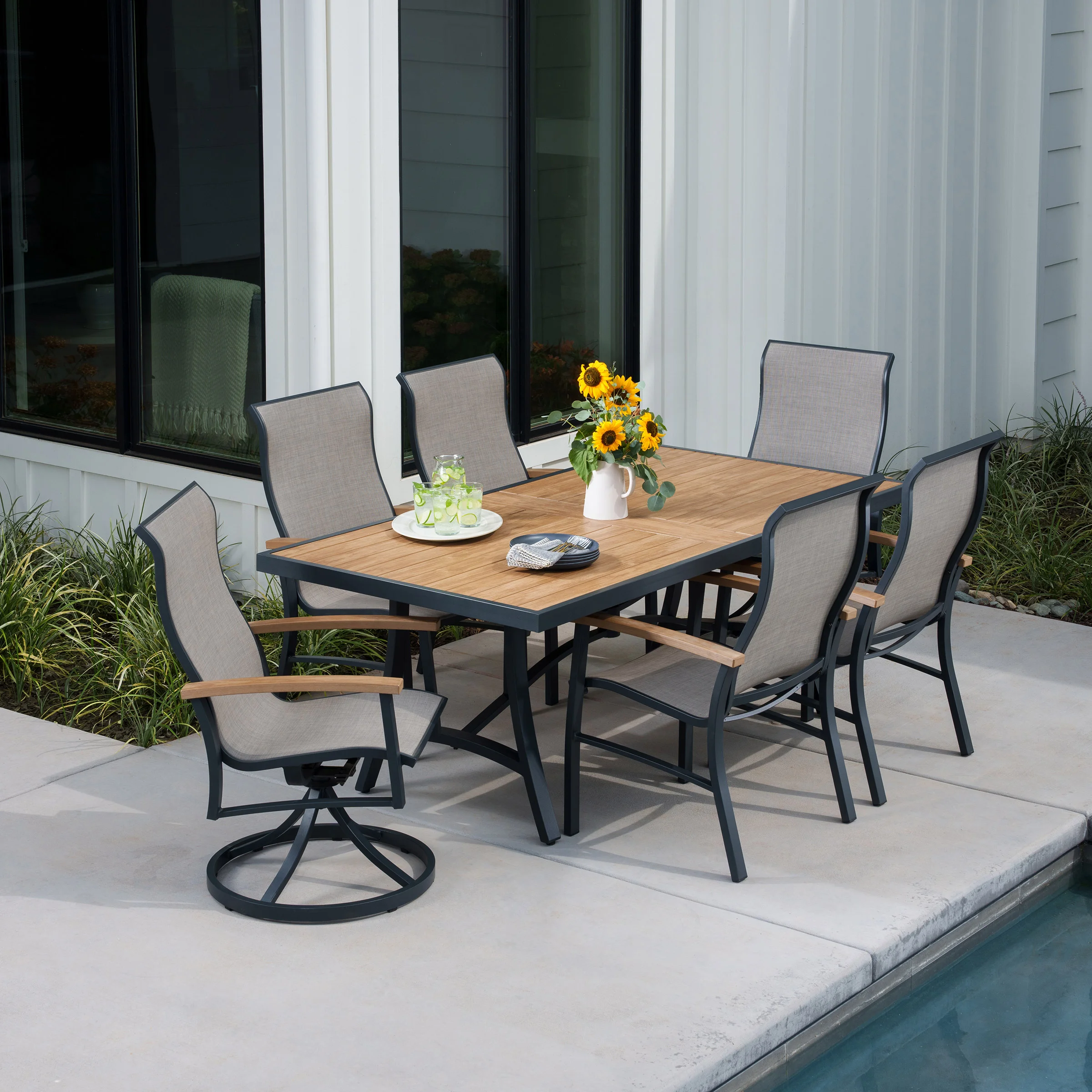 SUNVILLA WILLS 7PC SLING DINING SET - Image 1