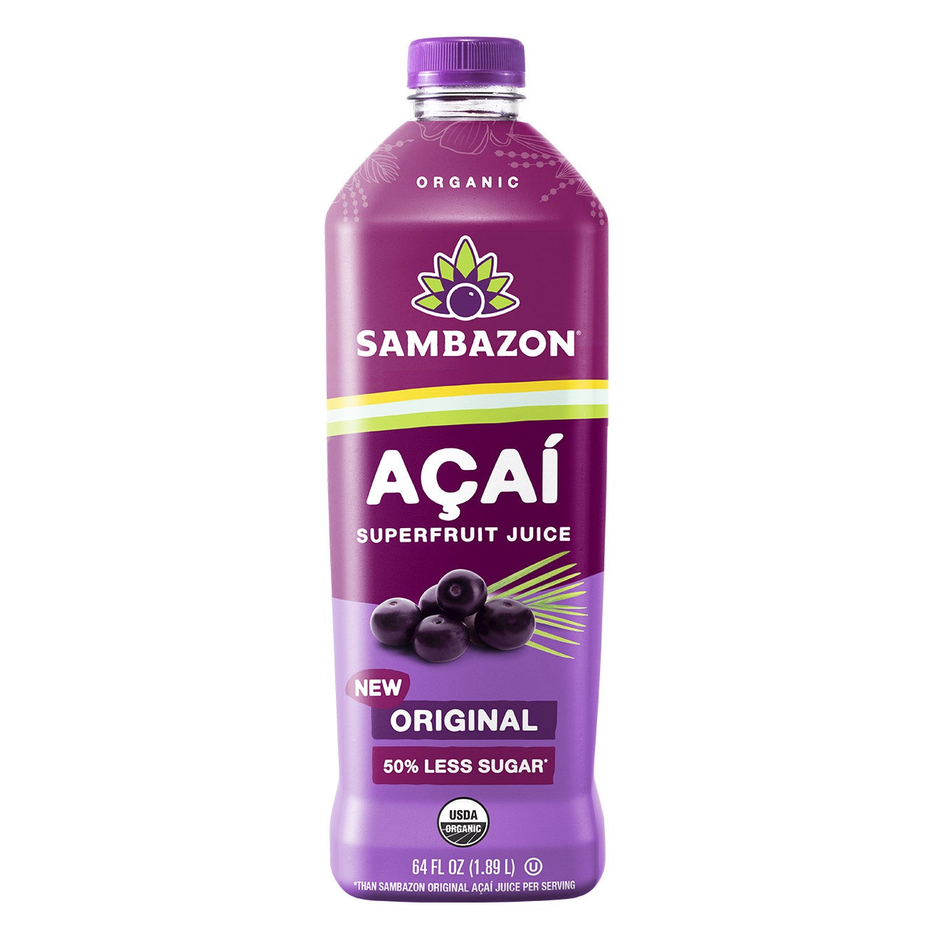 SAMBAZON ORGANIC ACAI LESS SUGAR 64 OZ - Image 1