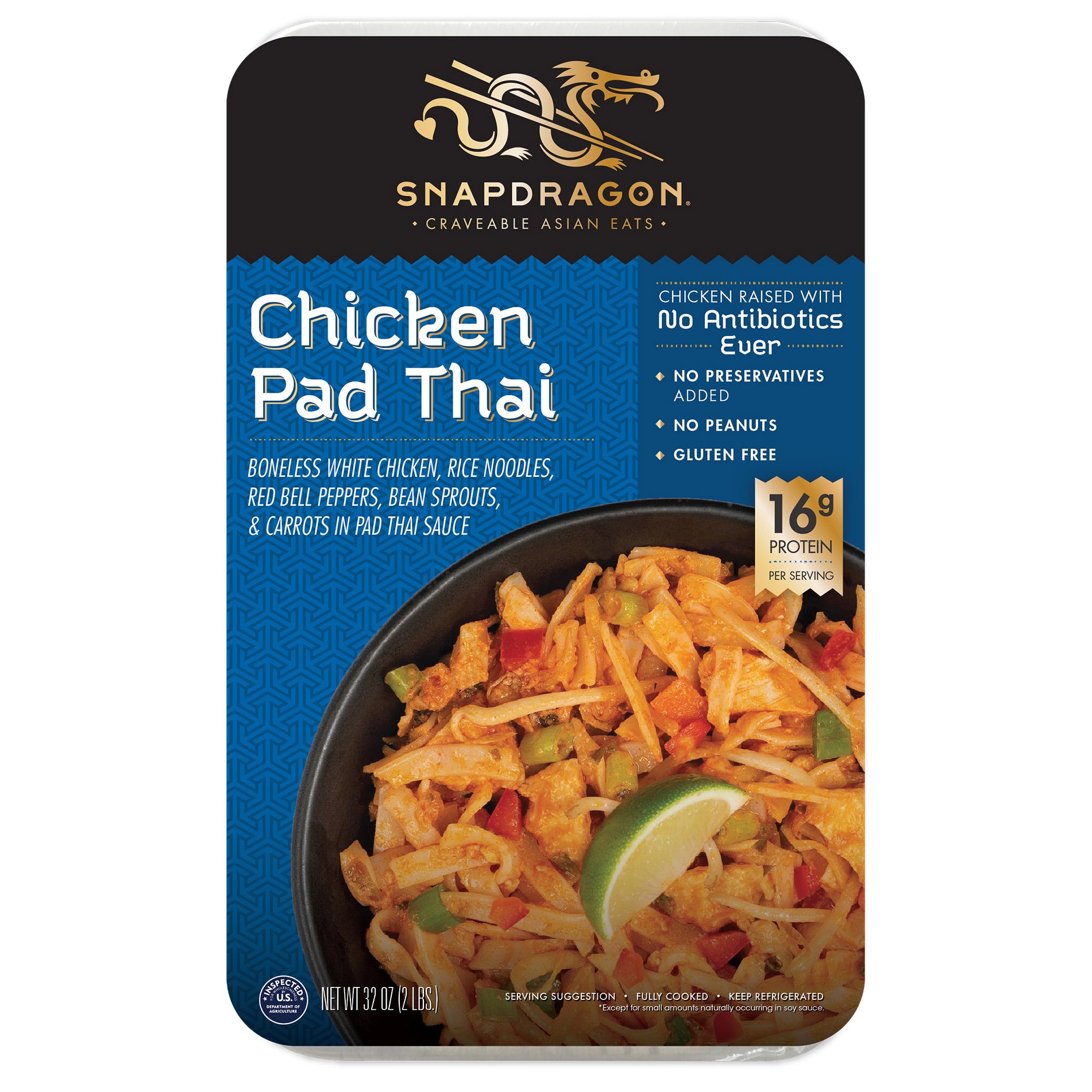 SNAPDRAGON CHICKEN PAD THAI 2/16 OZ