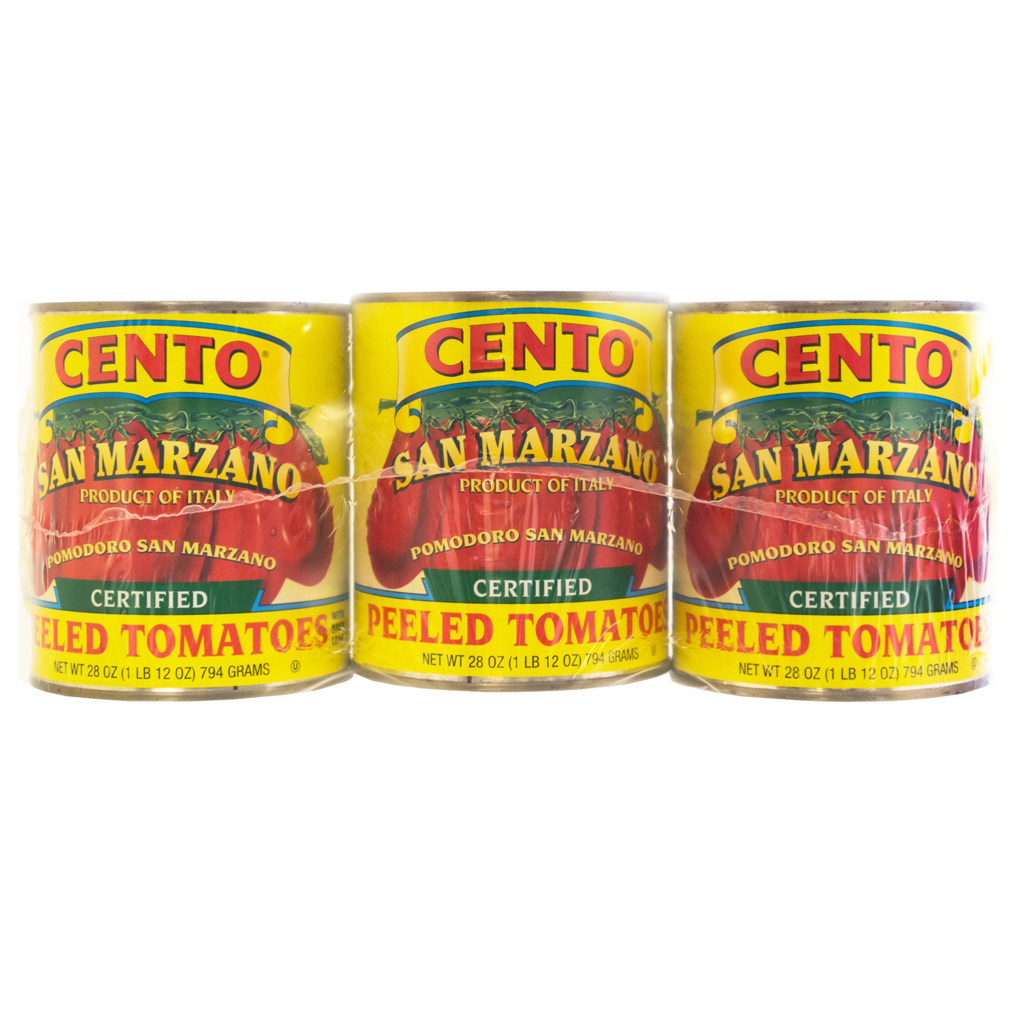 CENTO FINE FOODS SAN MARZANO TOMATOES WHOLE PEELED 3/28 OZ