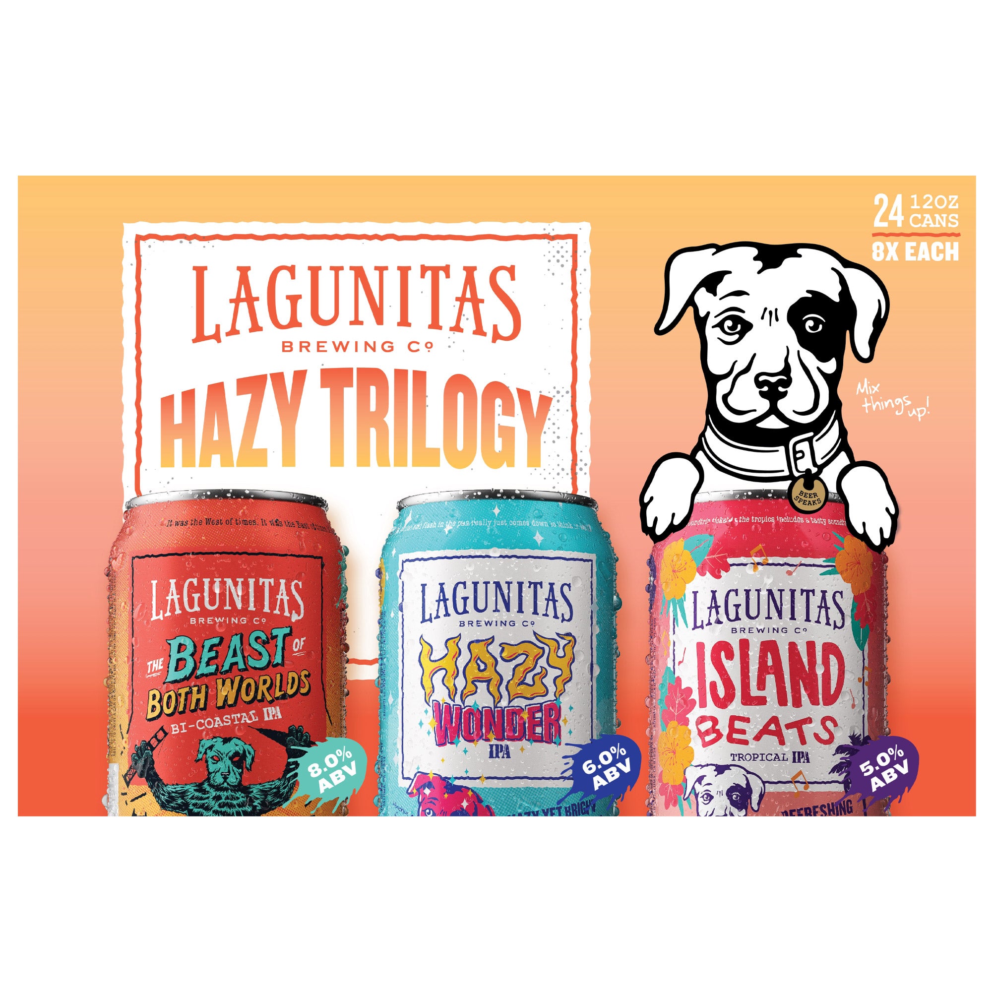 LAGUNITAS BREWING CO HAZY TRILOGY VARIETY 24/12 OZ CANS