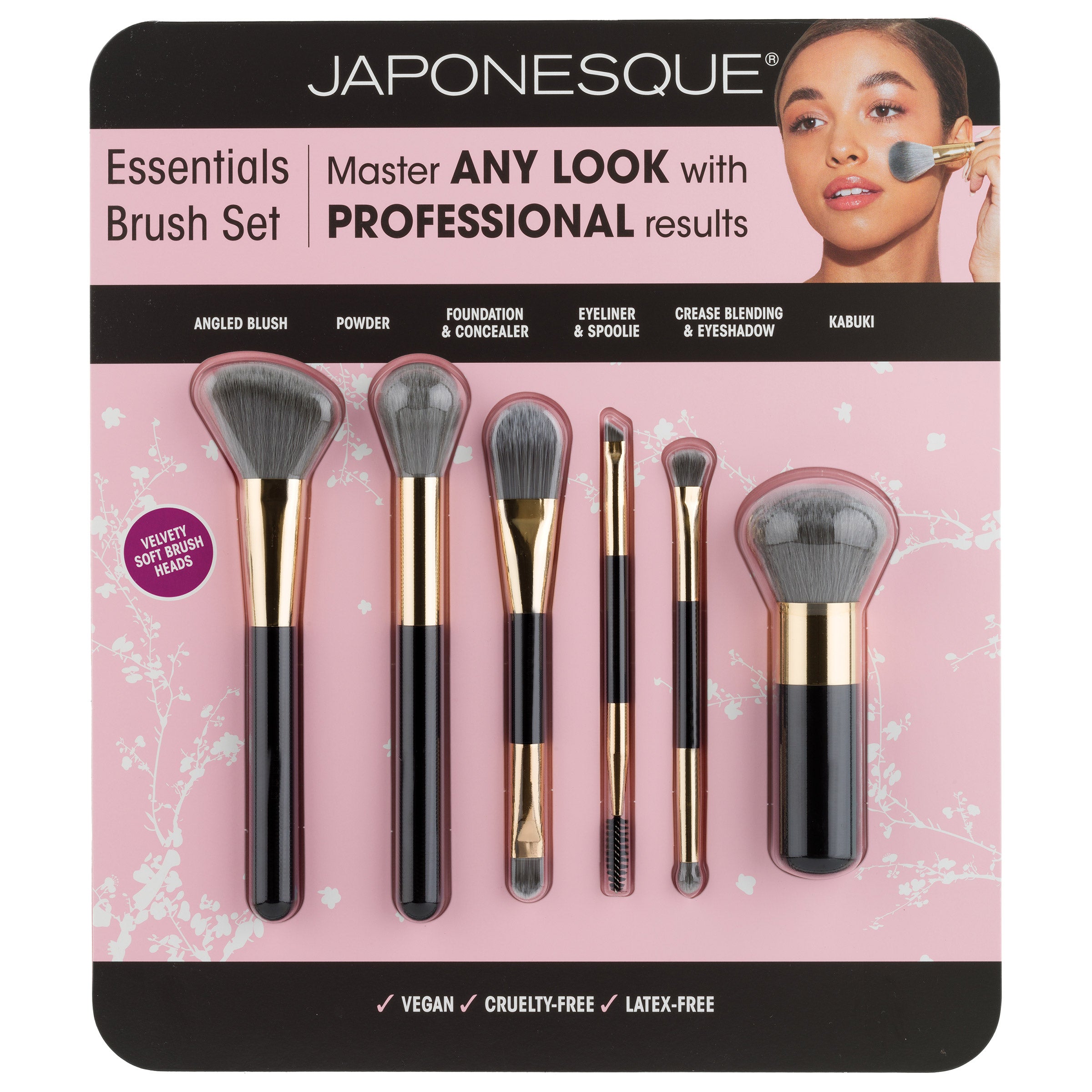 JAPONESQUE ESSENTIAL BRUSH SET 6-PIECES