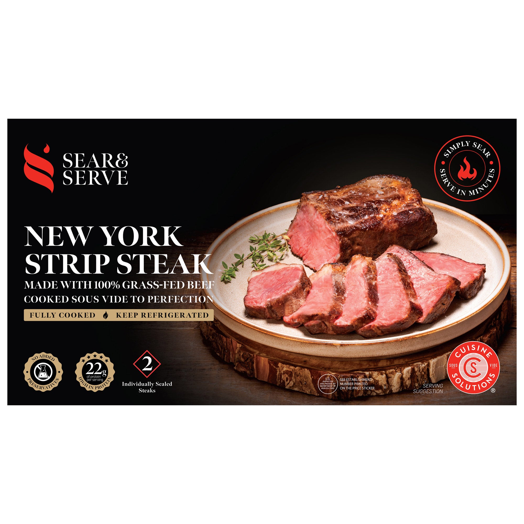 SEAR & SERVE 2-NY STRIP STEAKS PRICE PER POUND - Image 1